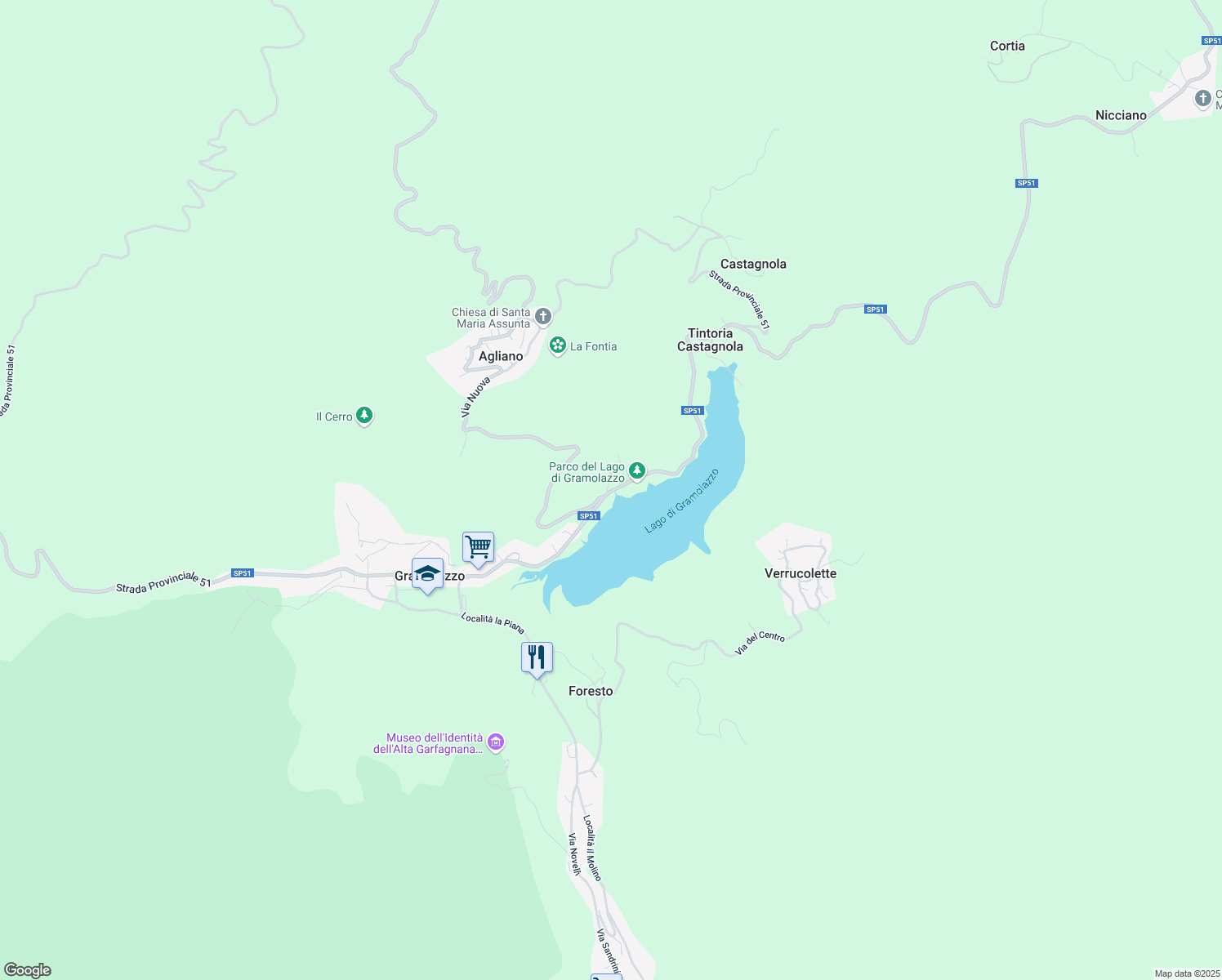 map of restaurants, bars, coffee shops, grocery stores, and more near 12 Località Rimessa di Agliano in Rimessa di Agliano