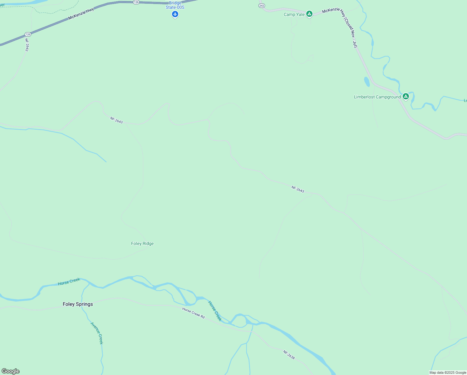 map of restaurants, bars, coffee shops, grocery stores, and more near 57600 Old McKenzie Highway in McKenzie Bridge