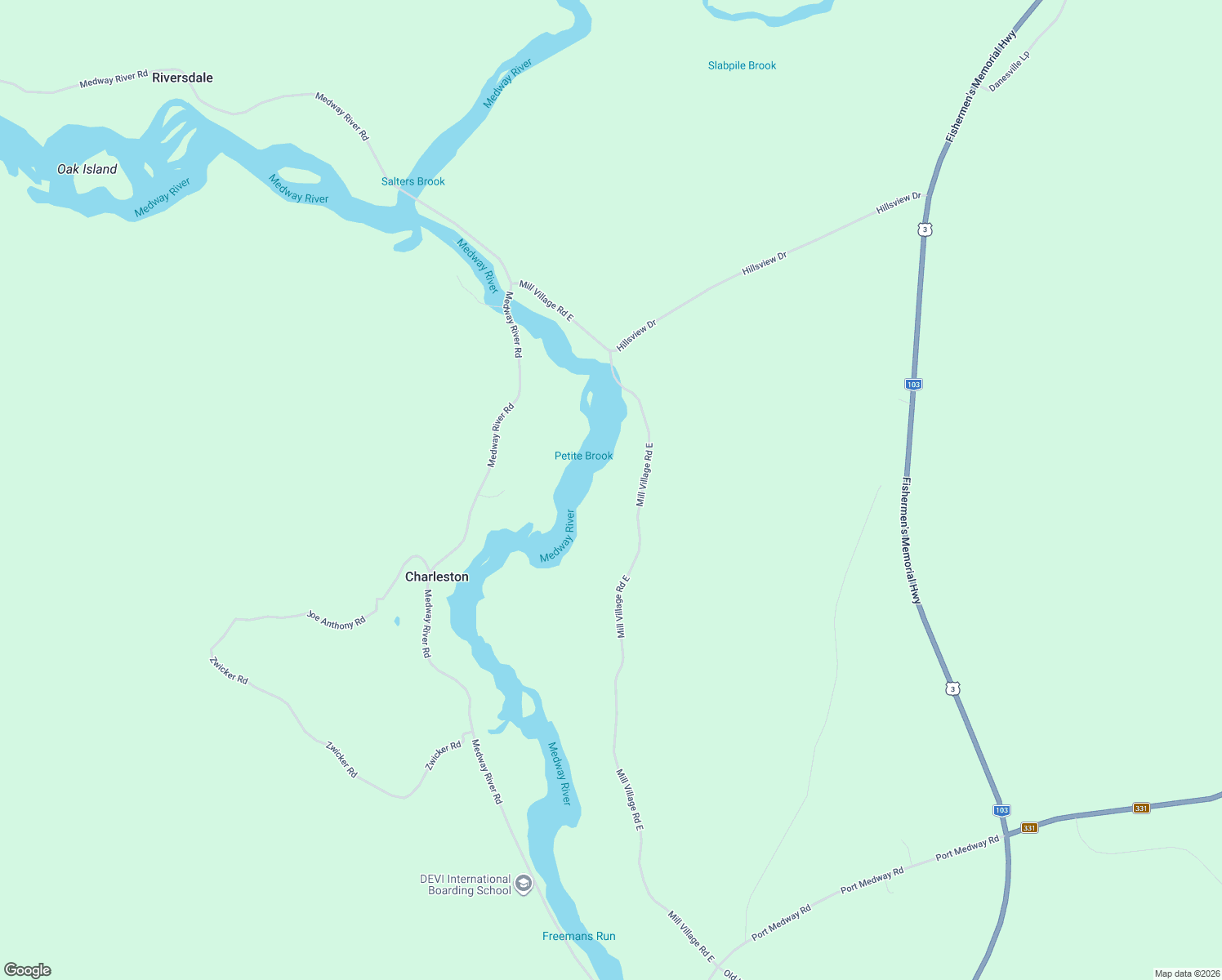 map of restaurants, bars, coffee shops, grocery stores, and more near 455 Mill Village Road East in Mill Village