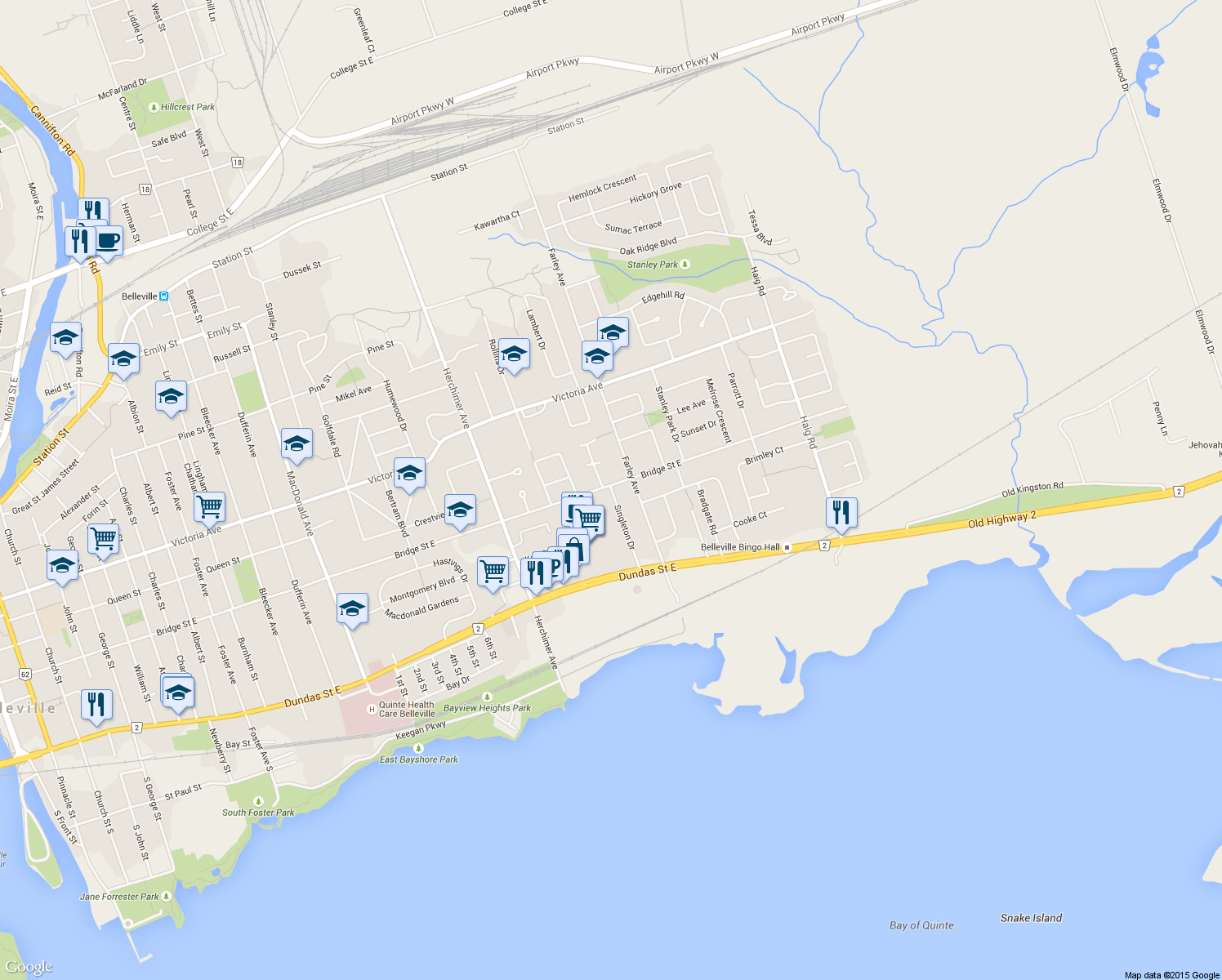 map of restaurants, bars, coffee shops, grocery stores, and more near 168 Singleton Drive in Belleville