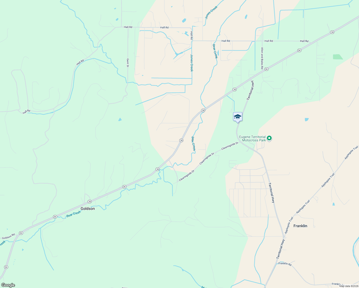 map of restaurants, bars, coffee shops, grocery stores, and more near 25832 Oregon 36 in Cheshire