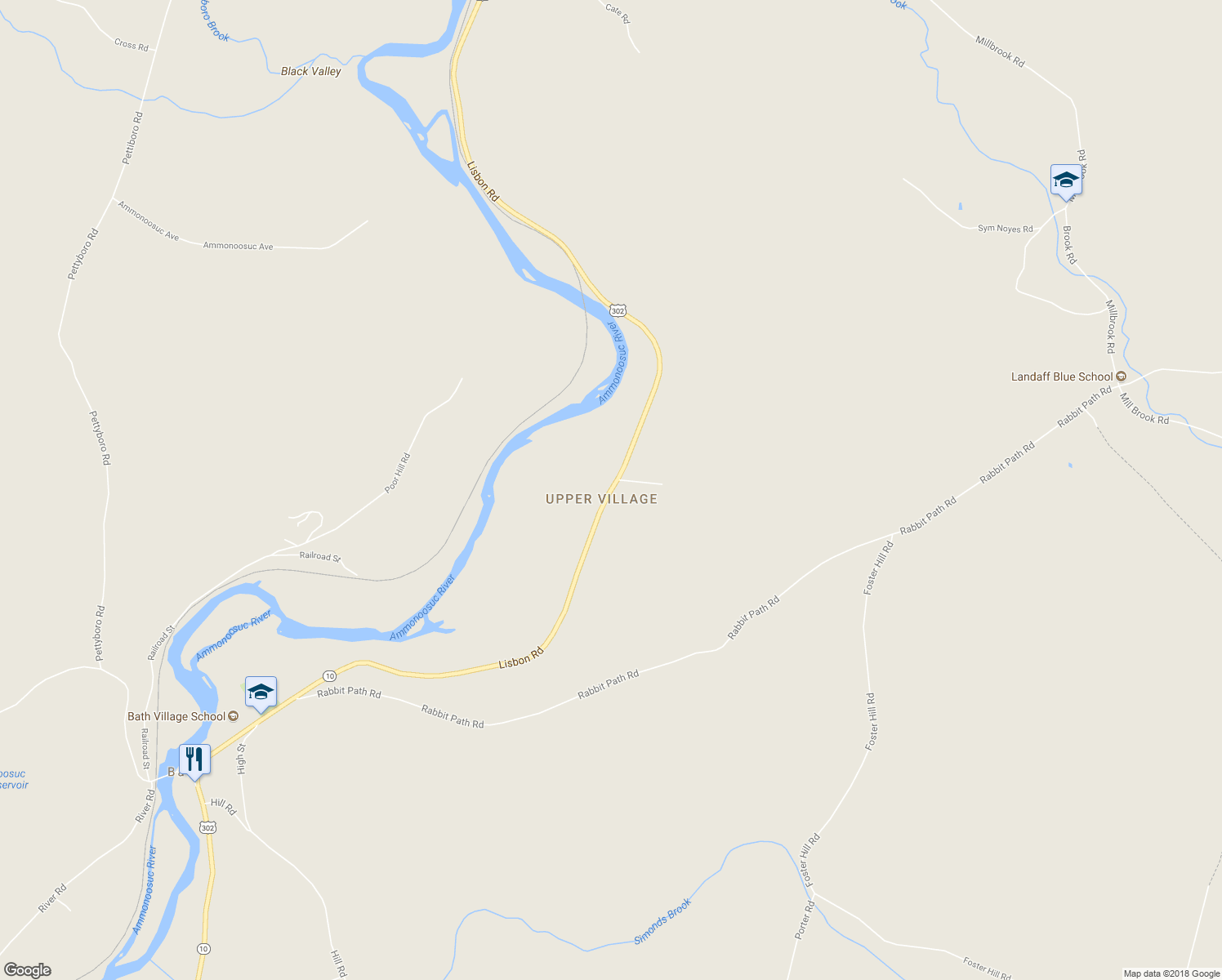 map of restaurants, bars, coffee shops, grocery stores, and more near 316 Lisbon Road in Bath