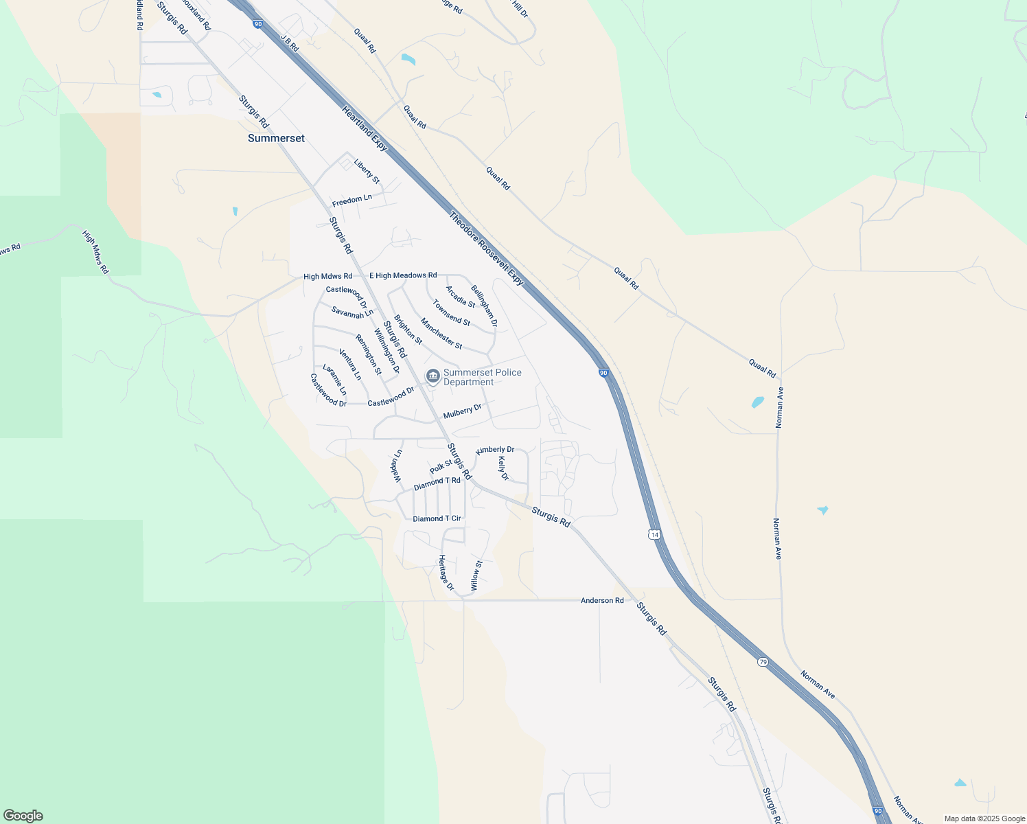 map of restaurants, bars, coffee shops, grocery stores, and more near Cambridge Place in Summerset