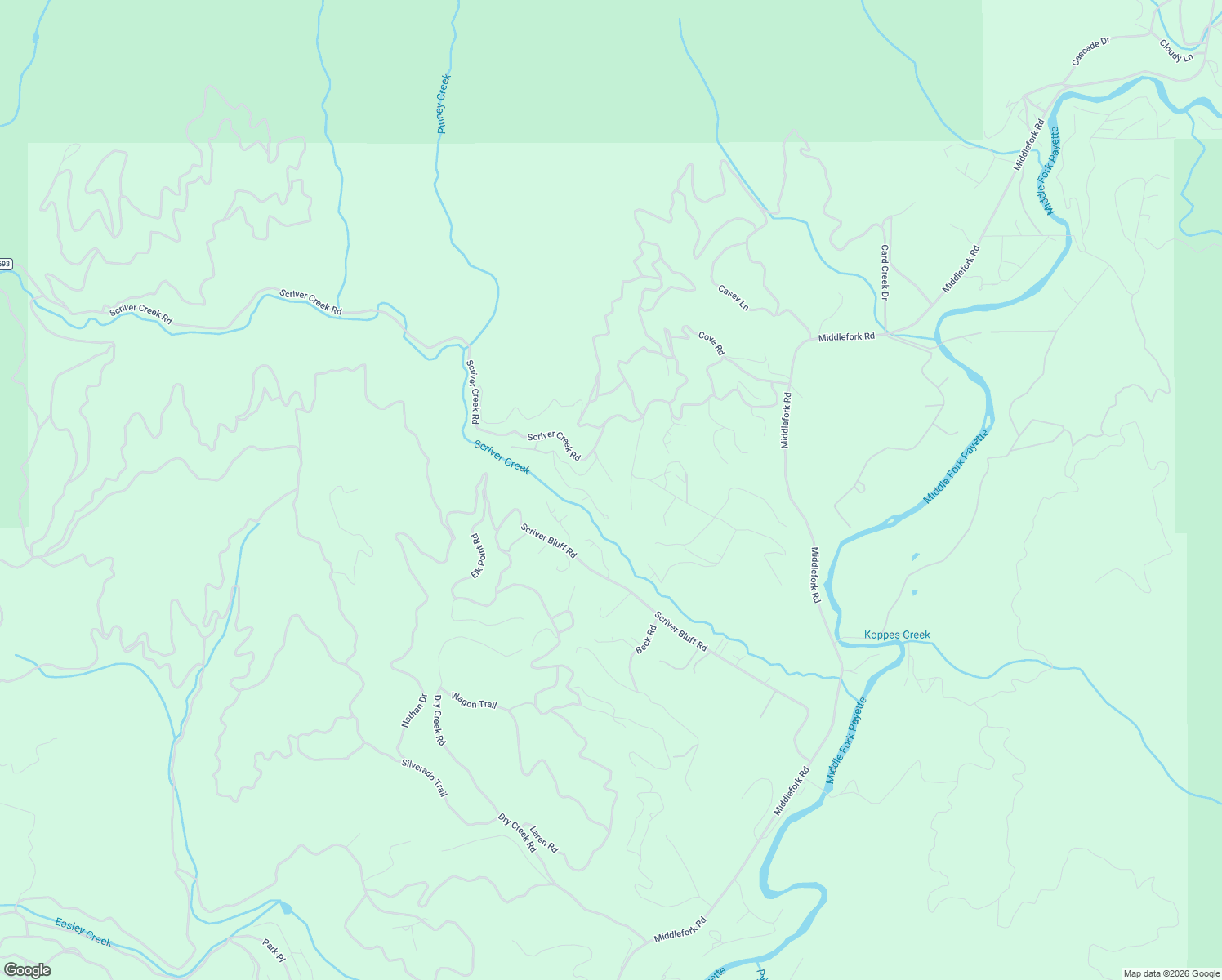 map of restaurants, bars, coffee shops, grocery stores, and more near 11 Cricket Road in Garden Valley