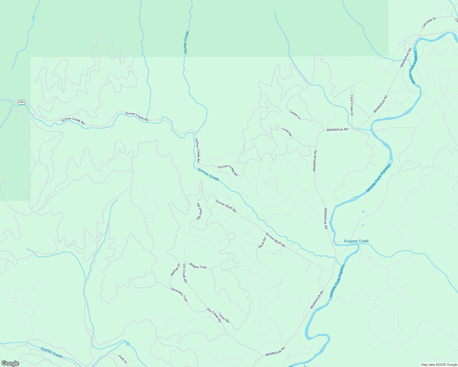 map of restaurants, bars, coffee shops, grocery stores, and more near 73 Skunk Hollow Road in Garden Valley