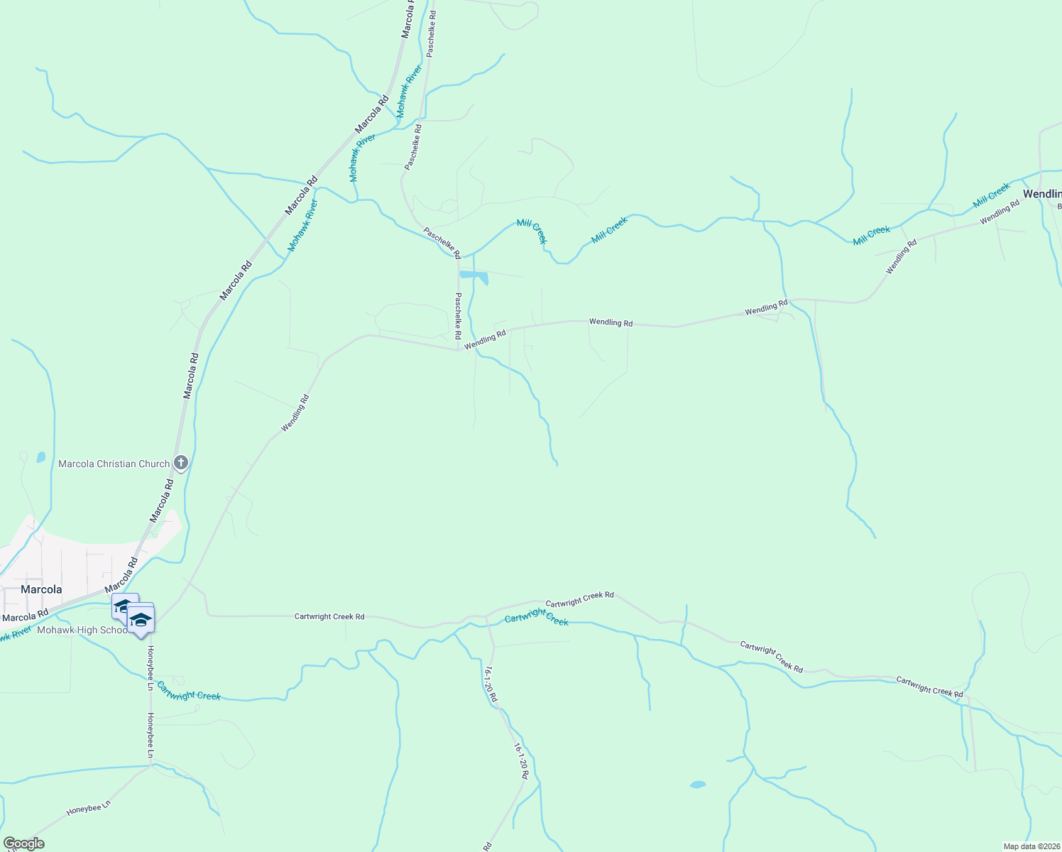 map of restaurants, bars, coffee shops, grocery stores, and more near in Marcola