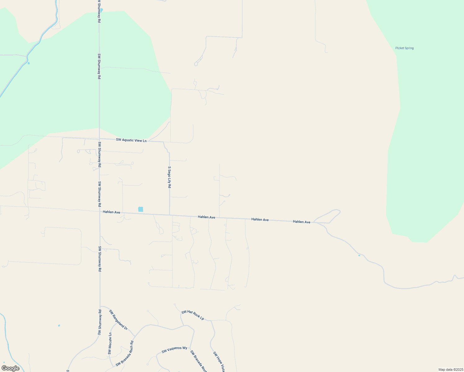 map of restaurants, bars, coffee shops, grocery stores, and more near 13558 South Meadowlark Lane in Powell Butte