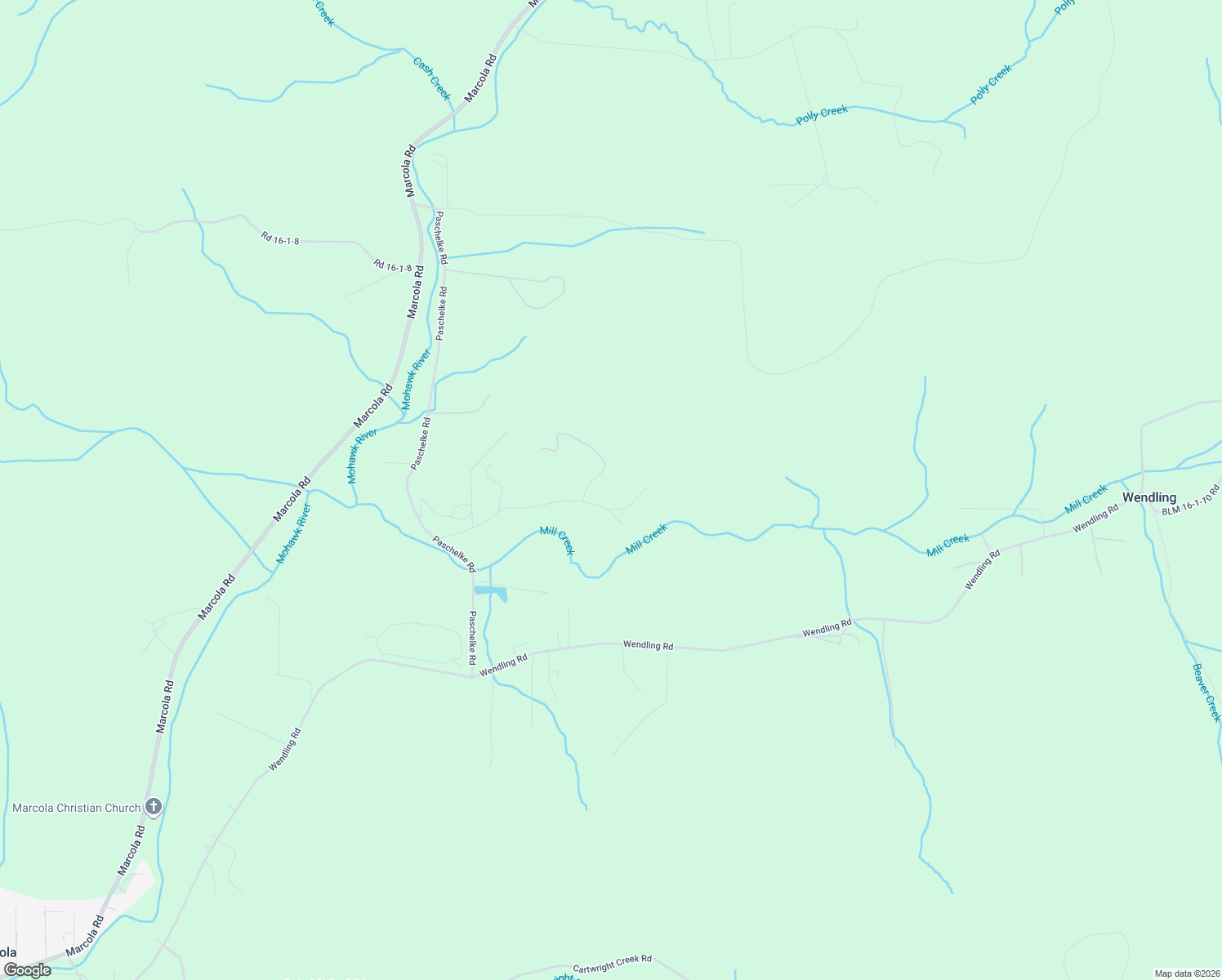 map of restaurants, bars, coffee shops, grocery stores, and more near 39044 Pauls Road in Marcola