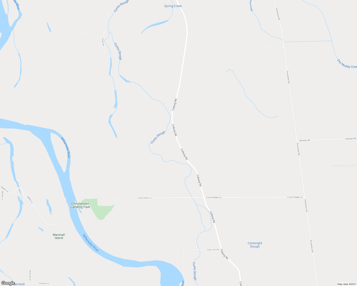 map of restaurants, bars, coffee shops, grocery stores, and more near 93223 Coburg Road in Harrisburg