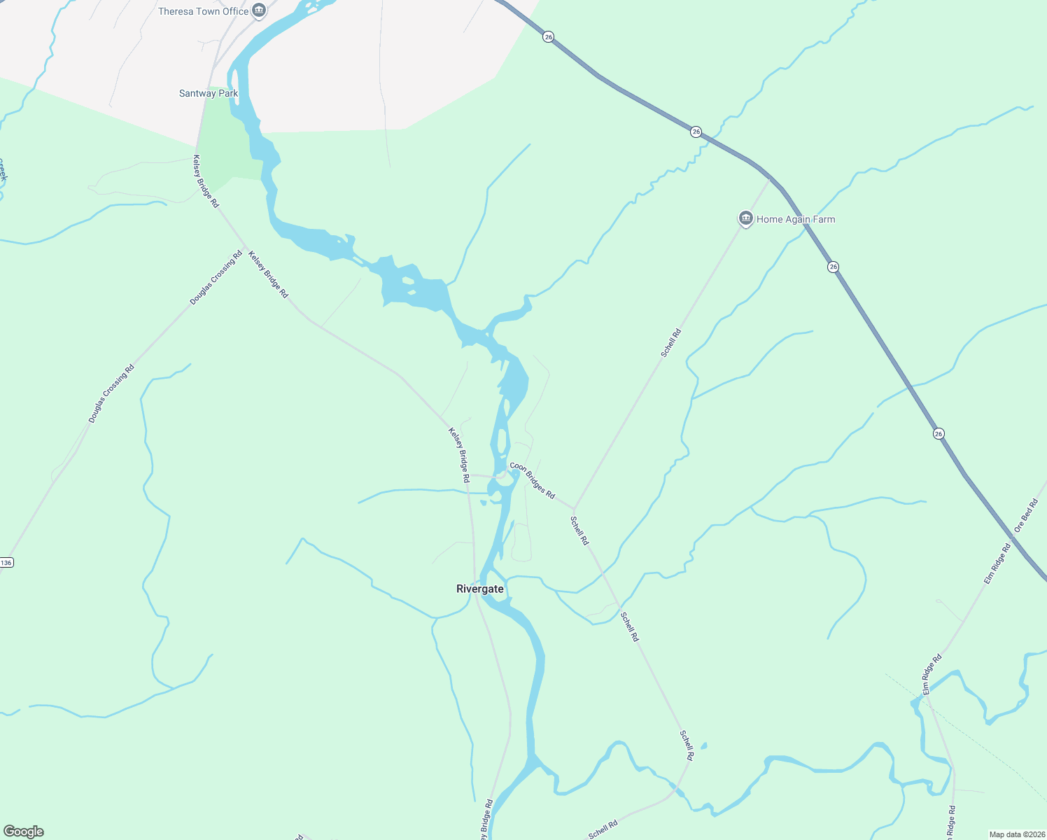 map of restaurants, bars, coffee shops, grocery stores, and more near 36497 Nolan Rd in Theresa