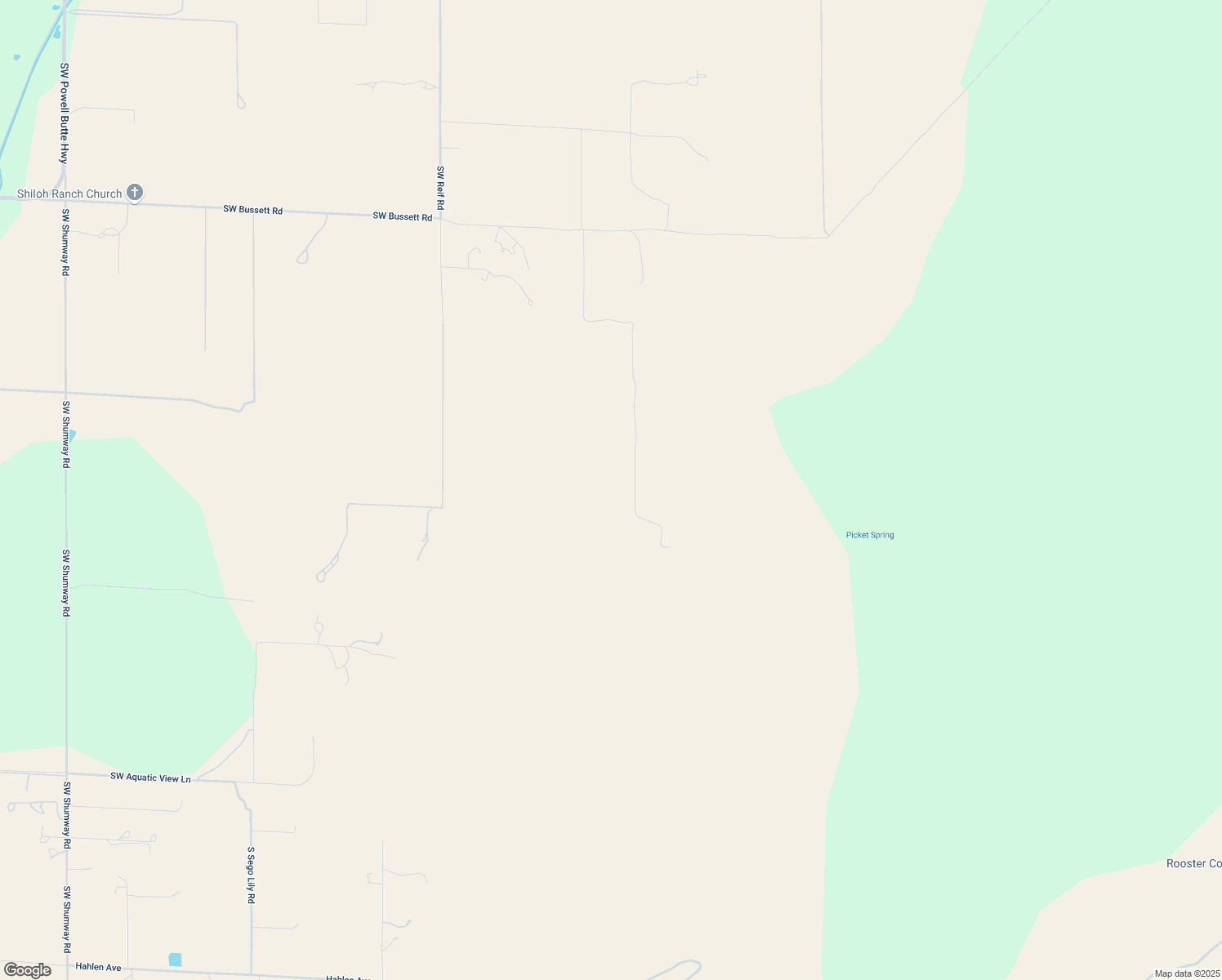 map of restaurants, bars, coffee shops, grocery stores, and more near Southwest Reif Road in Powell Butte