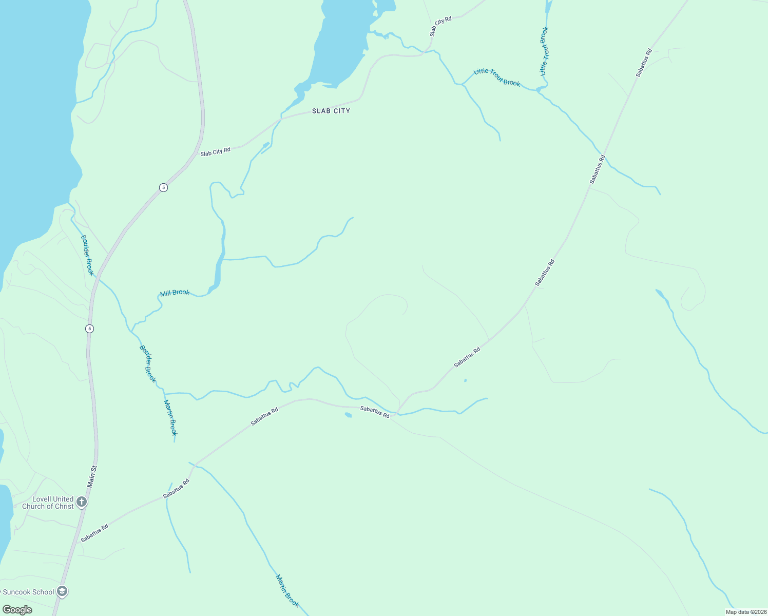 map of restaurants, bars, coffee shops, grocery stores, and more near 163 Hoss Hill Road in Lovell