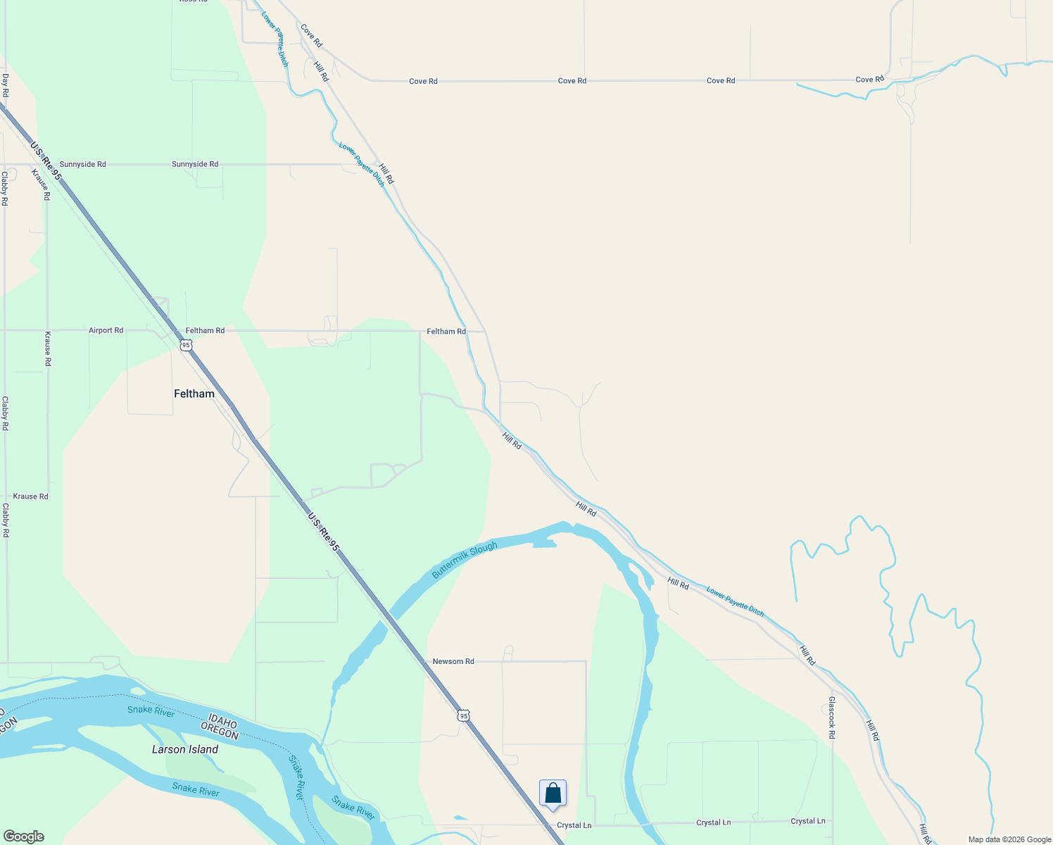 map of restaurants, bars, coffee shops, grocery stores, and more near 380 Hill Road in Weiser