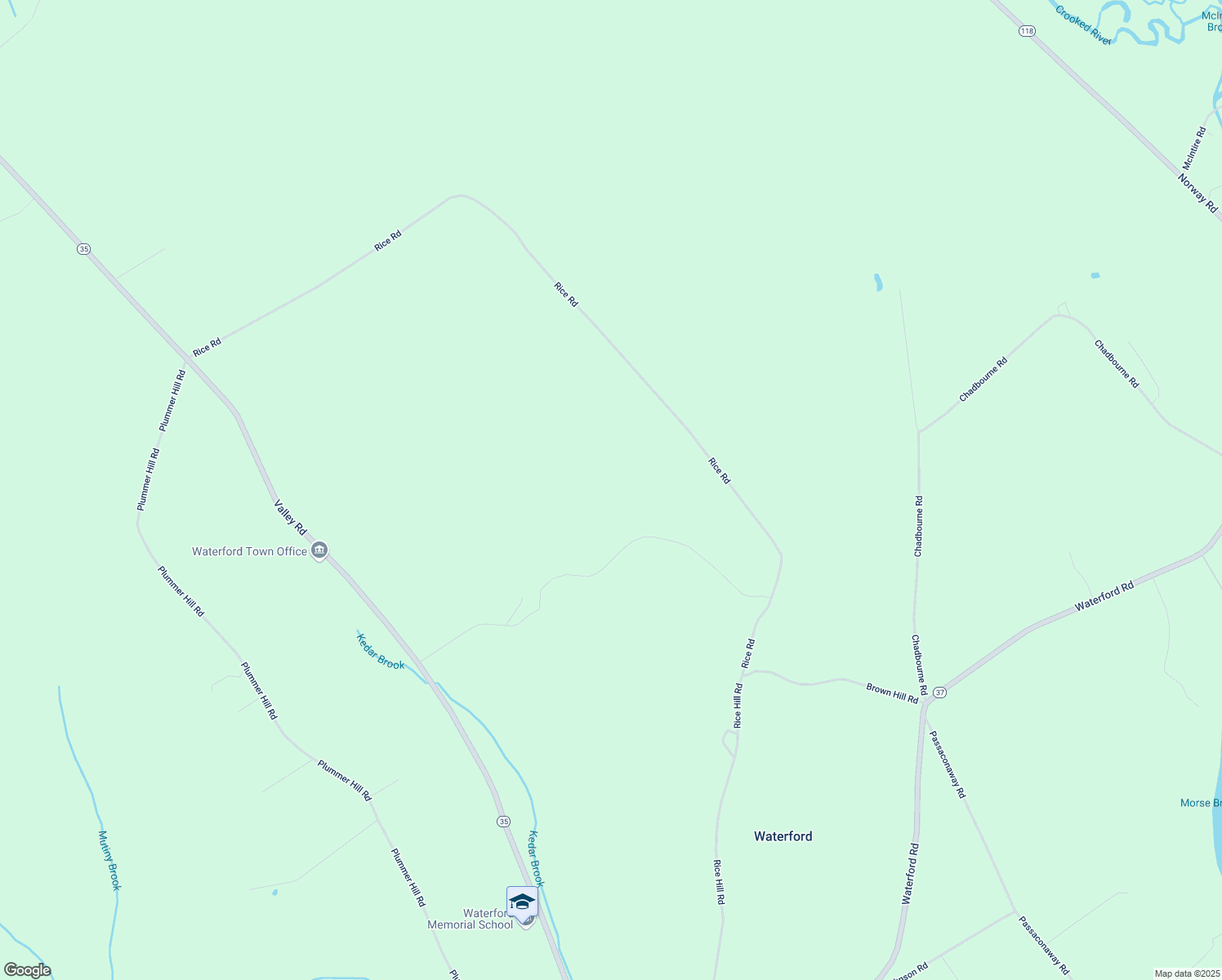 map of restaurants, bars, coffee shops, grocery stores, and more near Proctor Heights Road in Waterford