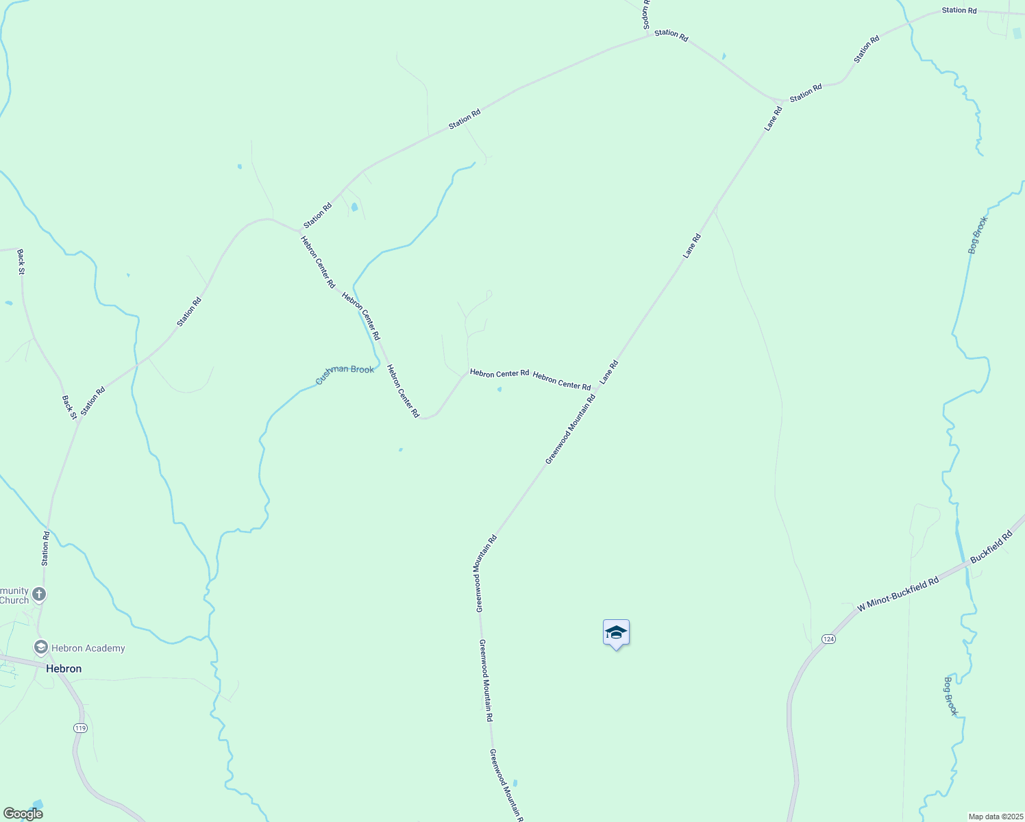 map of restaurants, bars, coffee shops, grocery stores, and more near 33 Greenwood Mountain Road in Hebron