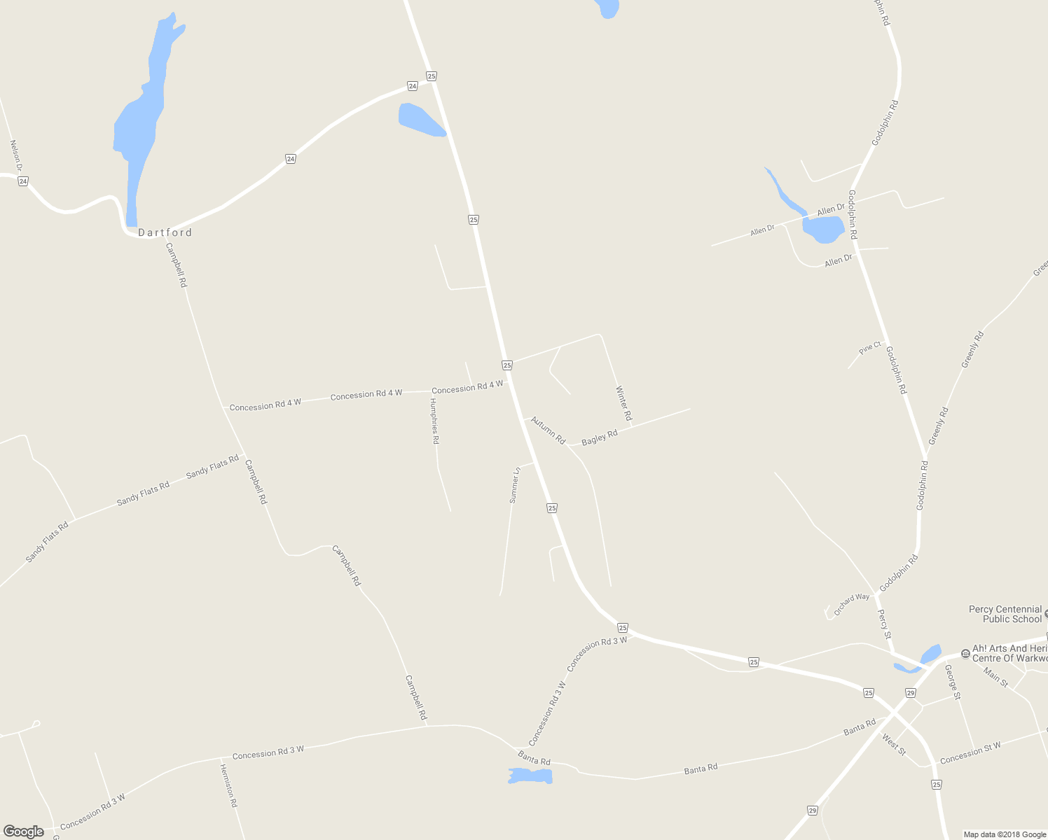 map of restaurants, bars, coffee shops, grocery stores, and more near 0 Autumn Road in Northumberland County