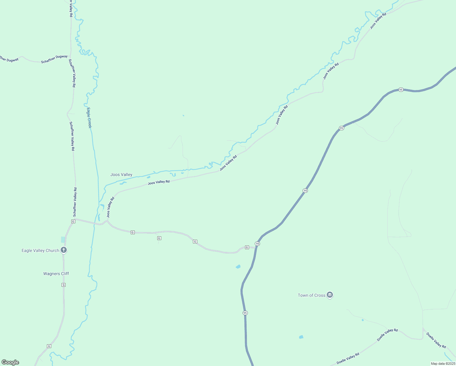 map of restaurants, bars, coffee shops, grocery stores, and more near W645 Joos Valley Road in Fountain City