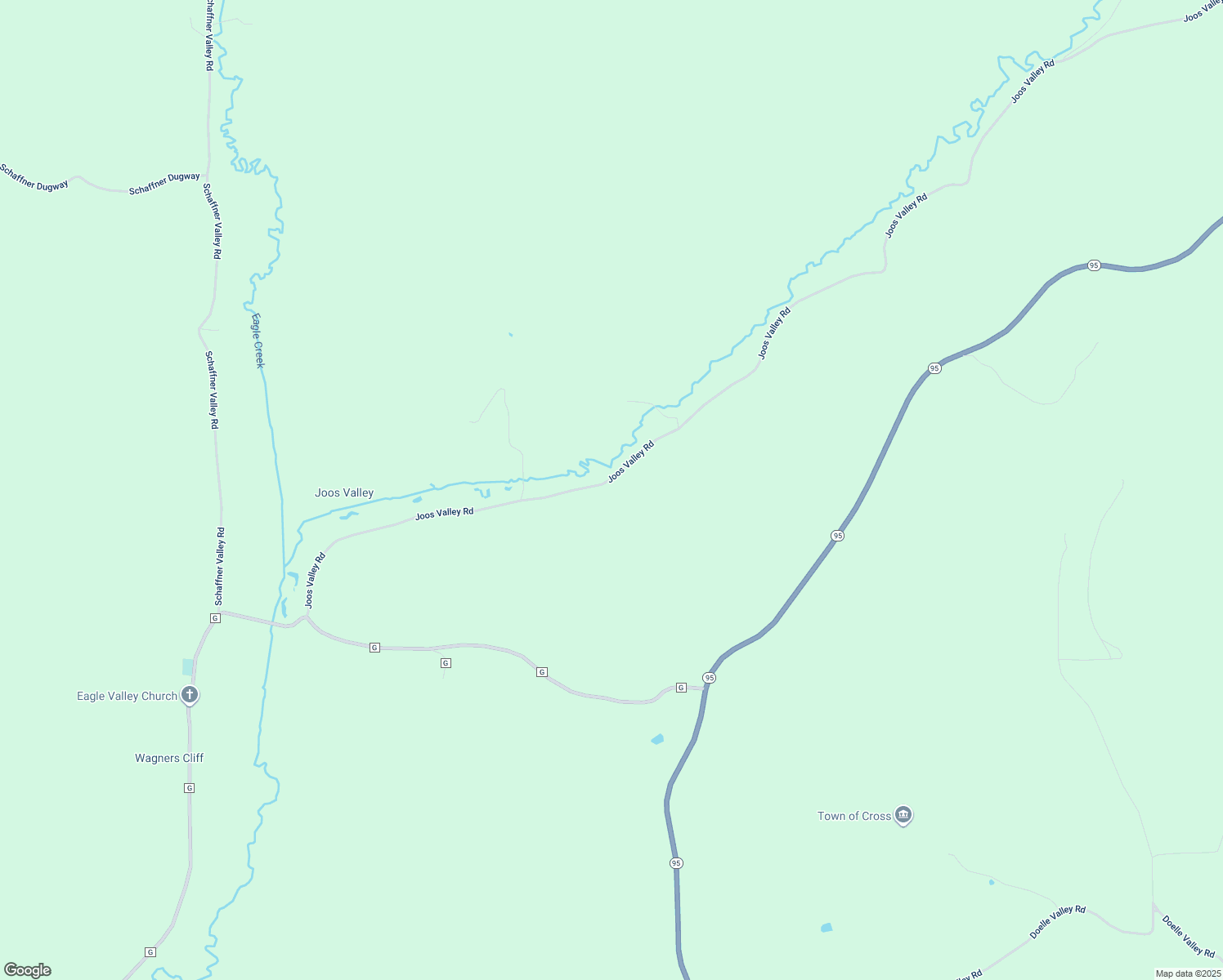 map of restaurants, bars, coffee shops, grocery stores, and more near W645 Joos Valley Road in Fountain City