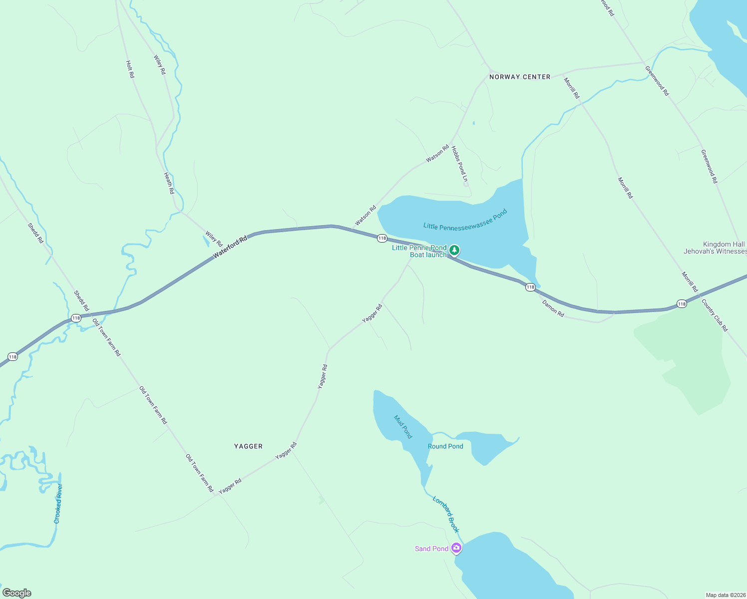 map of restaurants, bars, coffee shops, grocery stores, and more near 83 Yagger Road in Norway