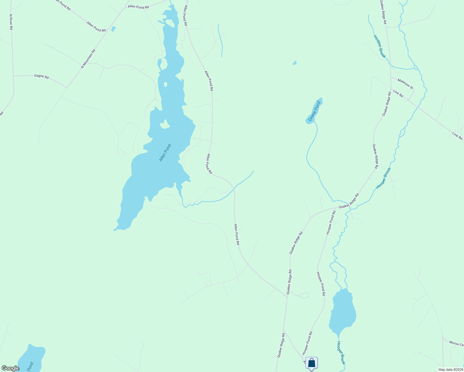 map of restaurants, bars, coffee shops, grocery stores, and more near 542 Allen Pond Road in Greene