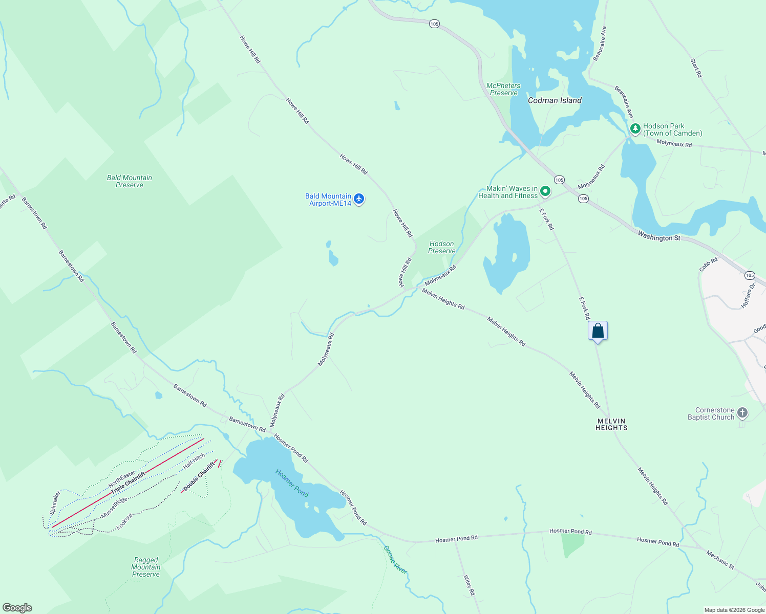 map of restaurants, bars, coffee shops, grocery stores, and more near 431 Molyneaux Road in Camden