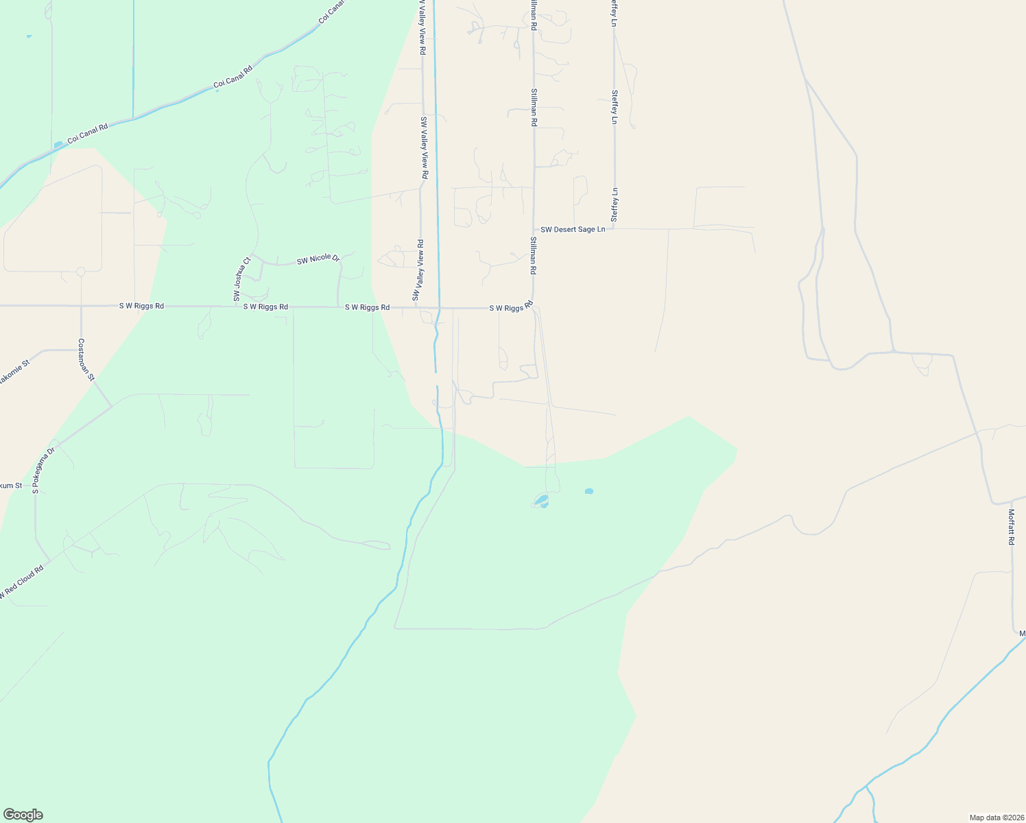 map of restaurants, bars, coffee shops, grocery stores, and more near 9544 South W Riggs Road in Powell Butte