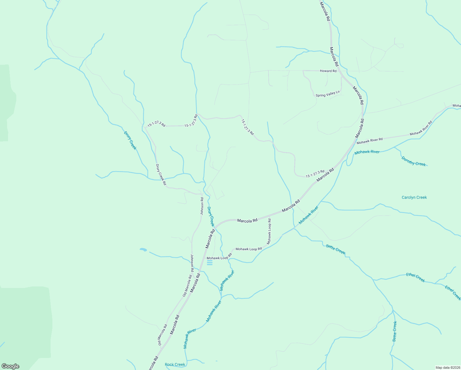 map of restaurants, bars, coffee shops, grocery stores, and more near 94488 Marcola Road in Marcola