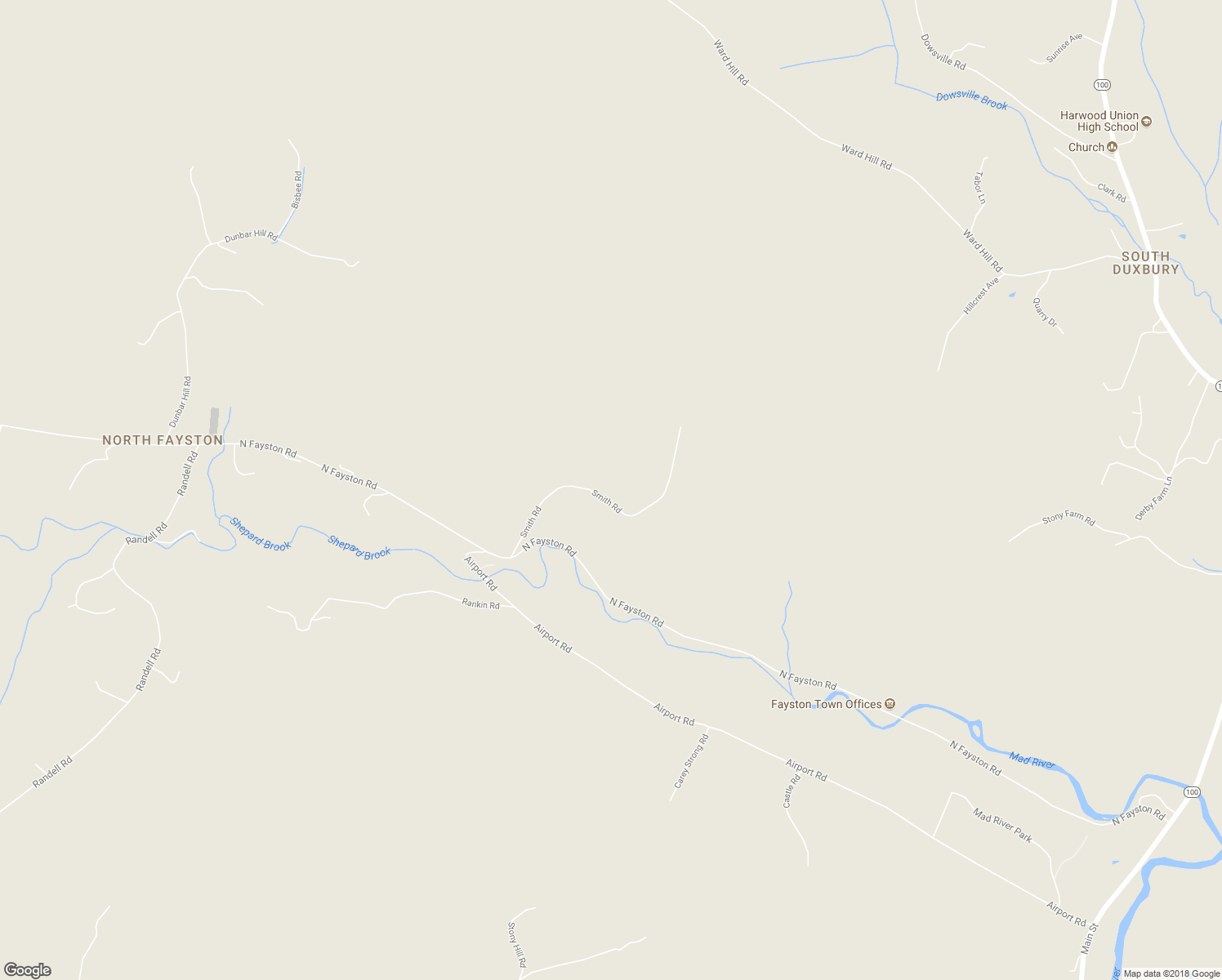 map of restaurants, bars, coffee shops, grocery stores, and more near 483 Smith Road in Moretown