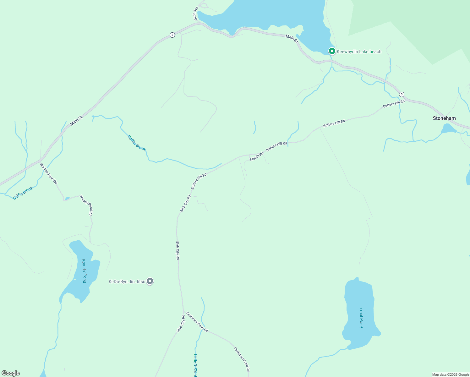 map of restaurants, bars, coffee shops, grocery stores, and more near 32 Merrill Road in Stoneham