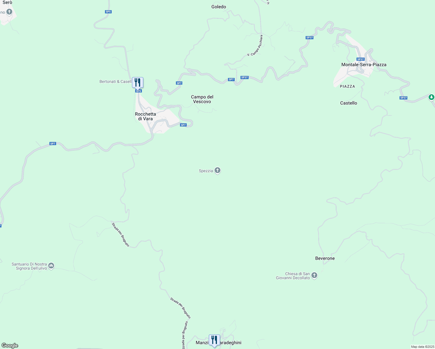 map of restaurants, bars, coffee shops, grocery stores, and more near in Province of La Spezia