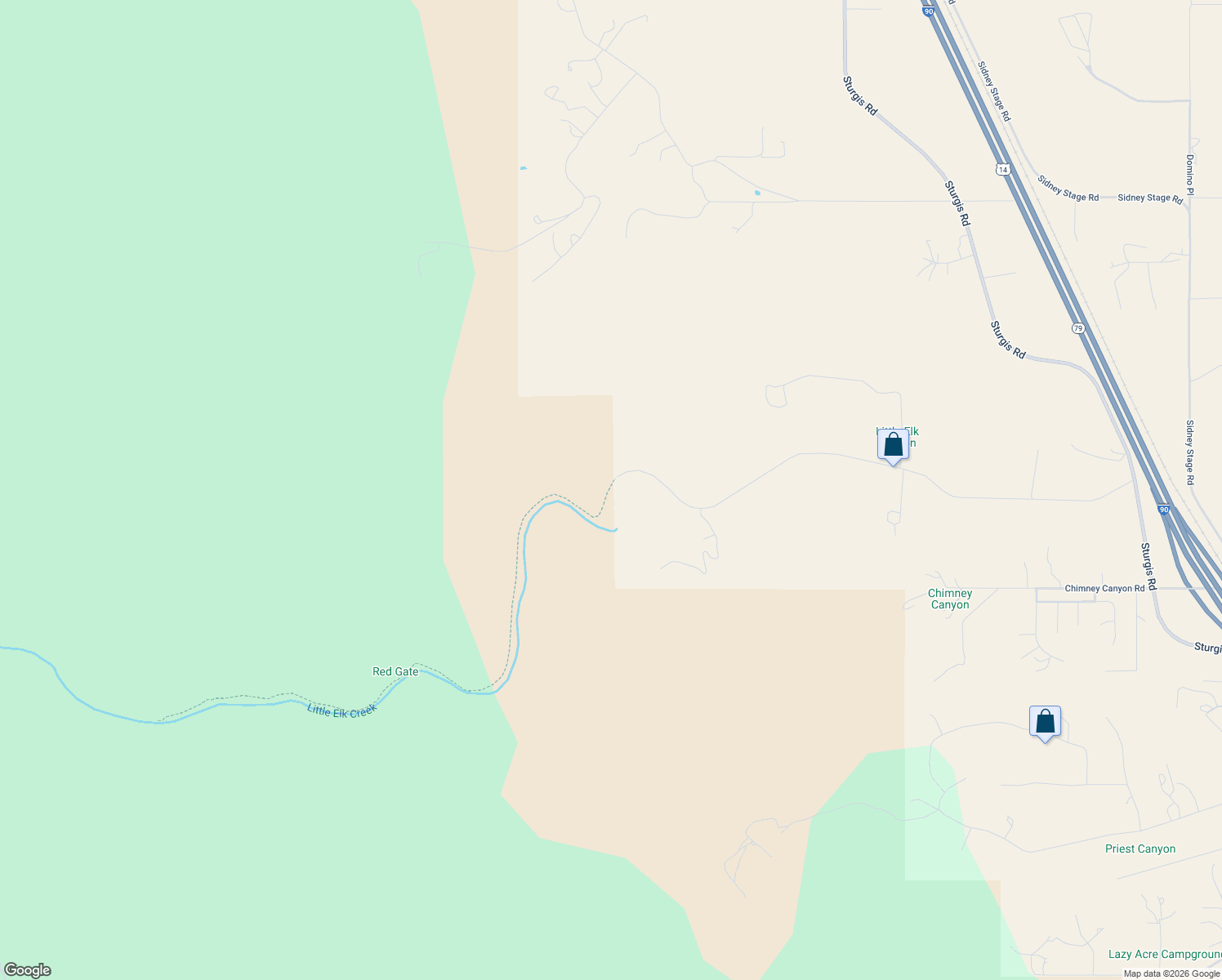 map of restaurants, bars, coffee shops, grocery stores, and more near Little Elk Creek Road in Piedmont