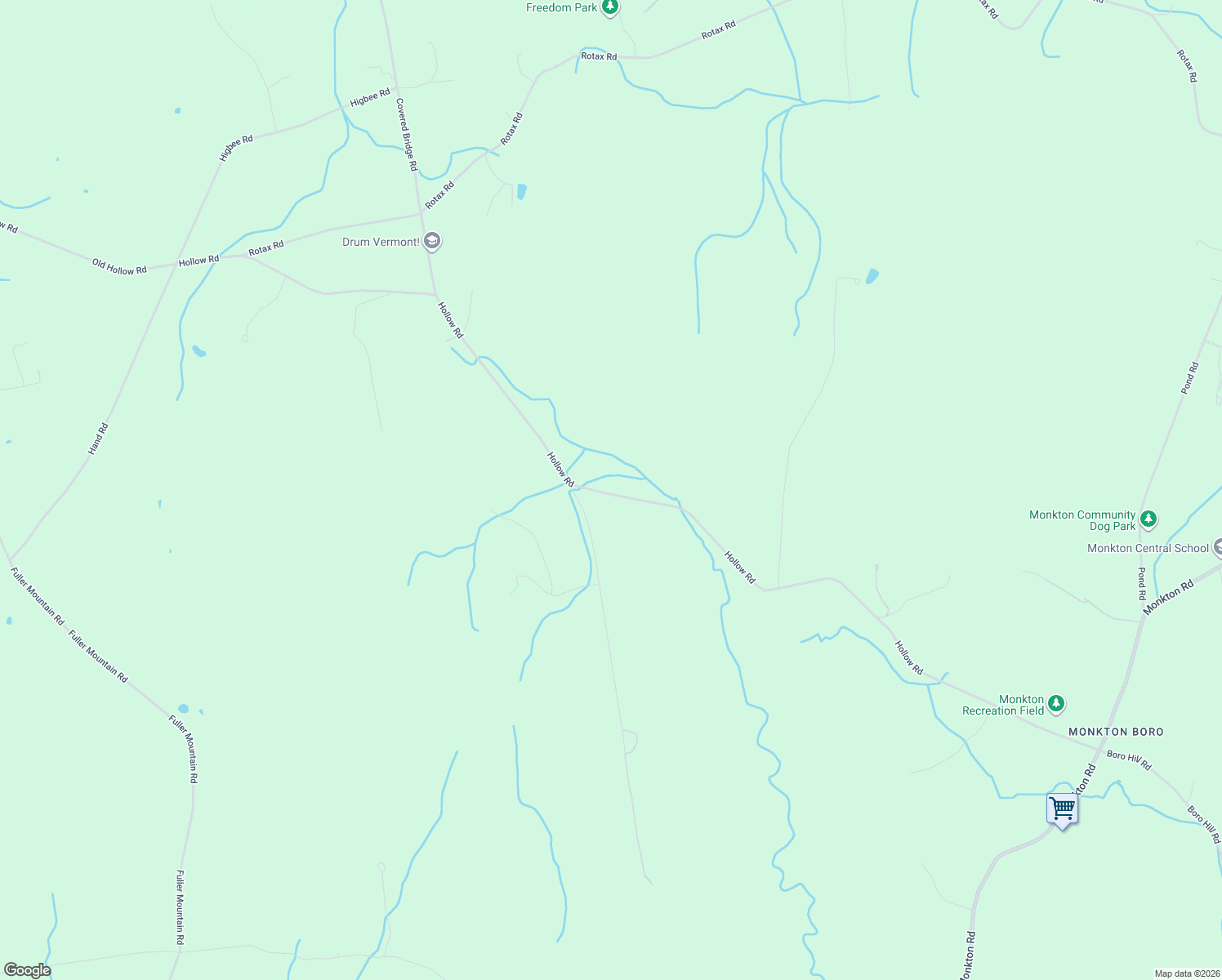 map of restaurants, bars, coffee shops, grocery stores, and more near 1540 Hollow Road in Monkton