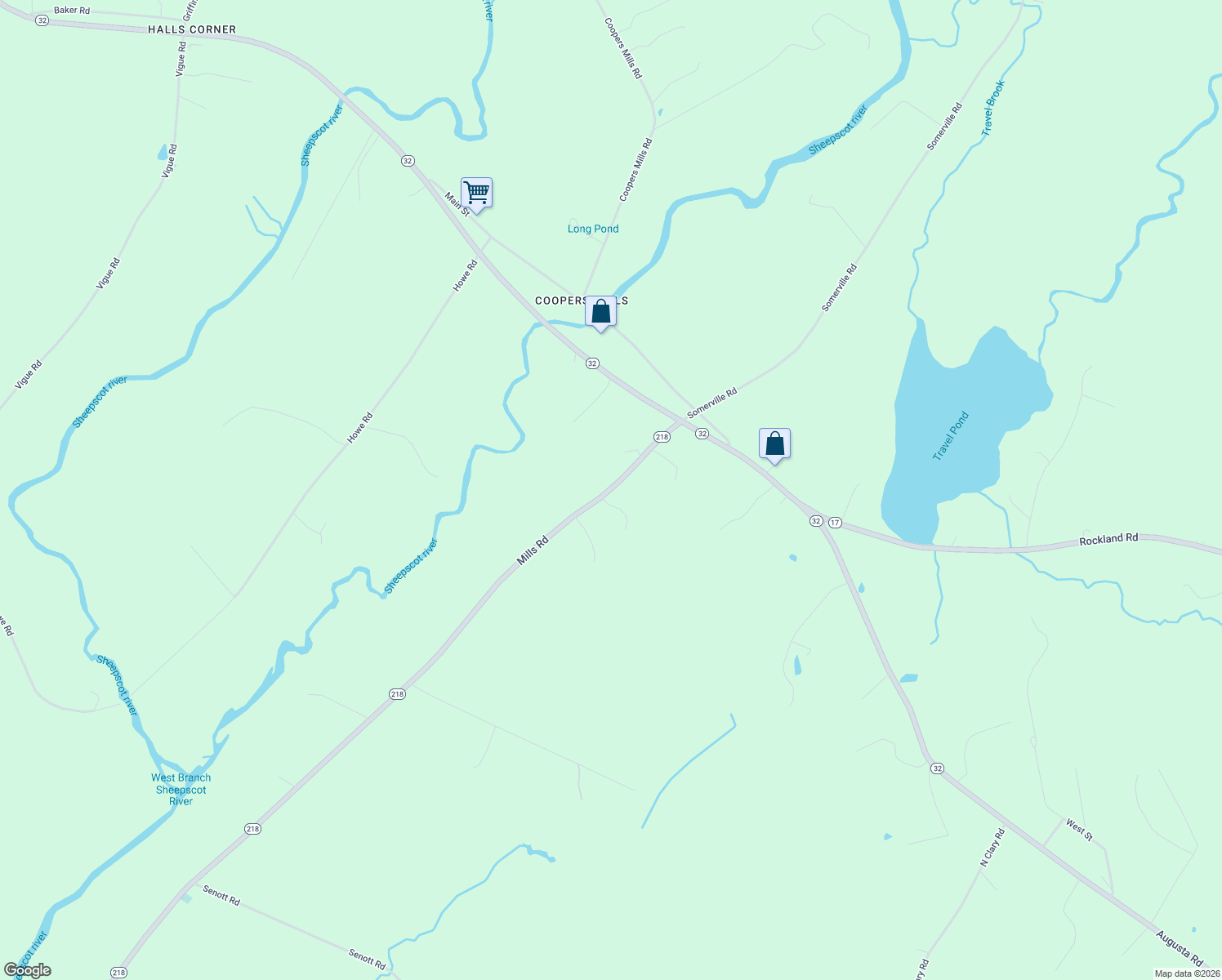 map of restaurants, bars, coffee shops, grocery stores, and more near 379 Mills Road in Whitefield