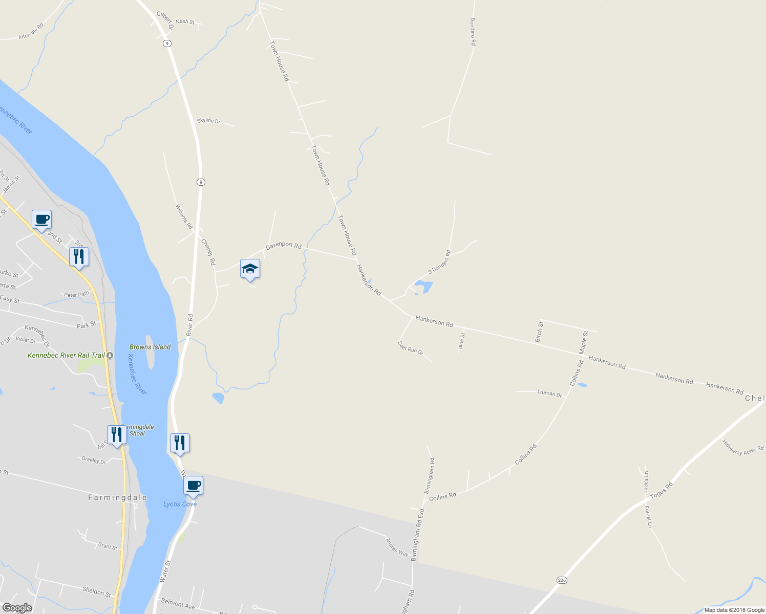 map of restaurants, bars, coffee shops, grocery stores, and more near 49 Hankerson Road in Chelsea