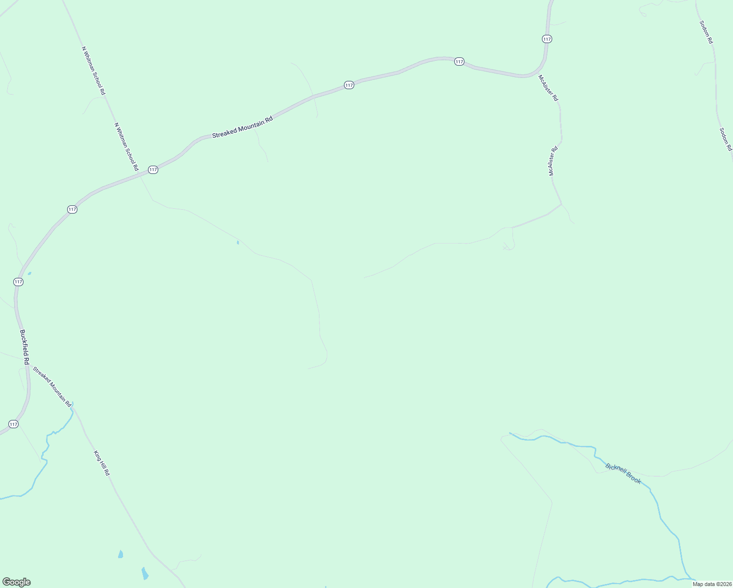 map of restaurants, bars, coffee shops, grocery stores, and more near 298 McAlister Road in Buckfield