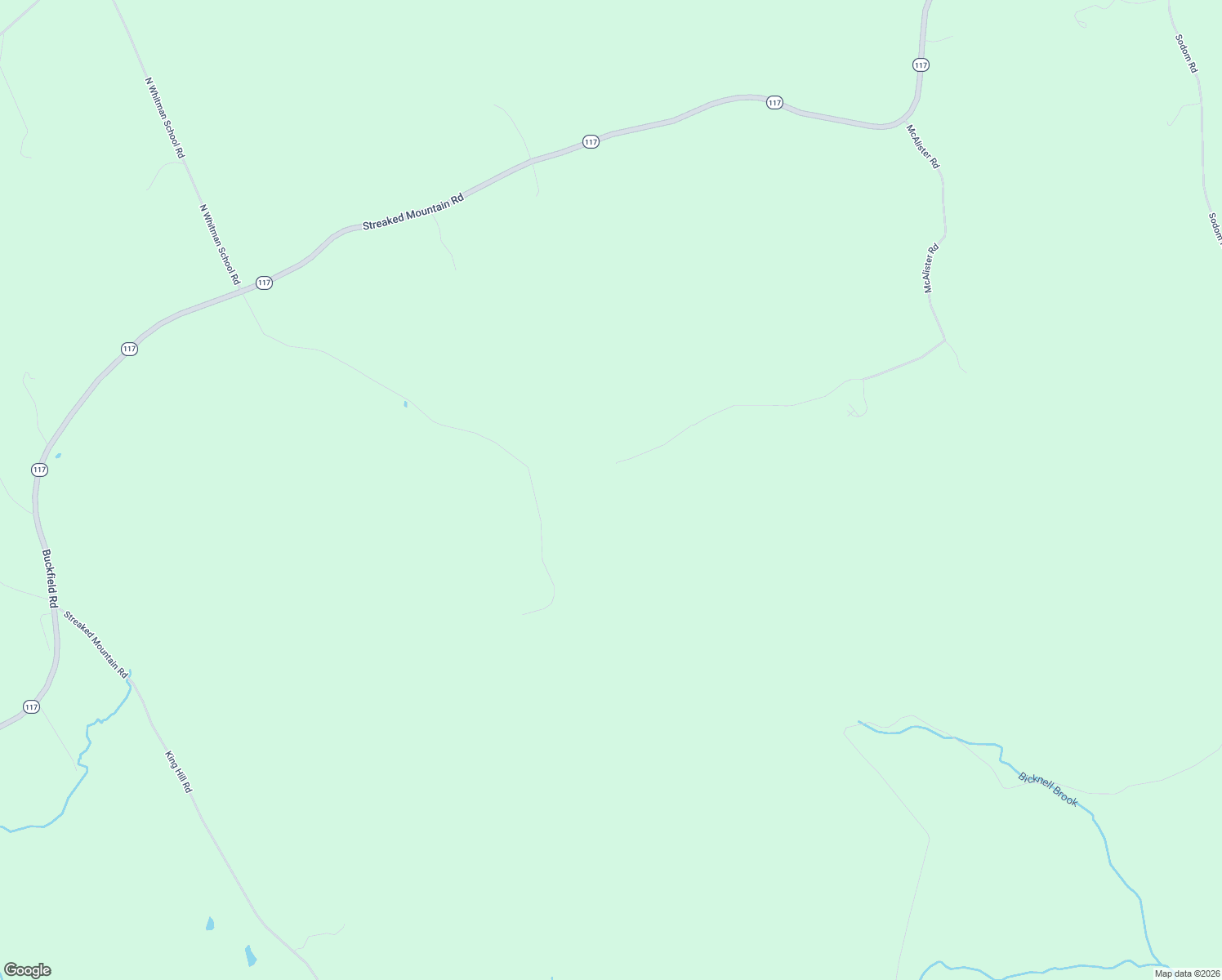 map of restaurants, bars, coffee shops, grocery stores, and more near 298 McAlister Road in Buckfield