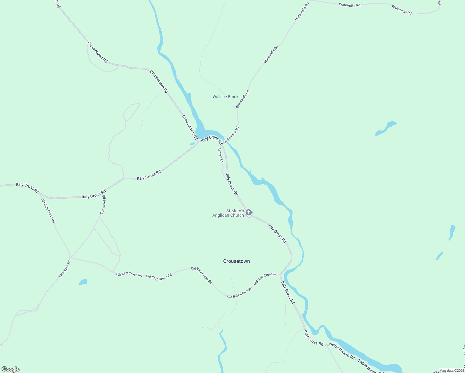 map of restaurants, bars, coffee shops, grocery stores, and more near 1195 Italy Cross Road in Crousetown