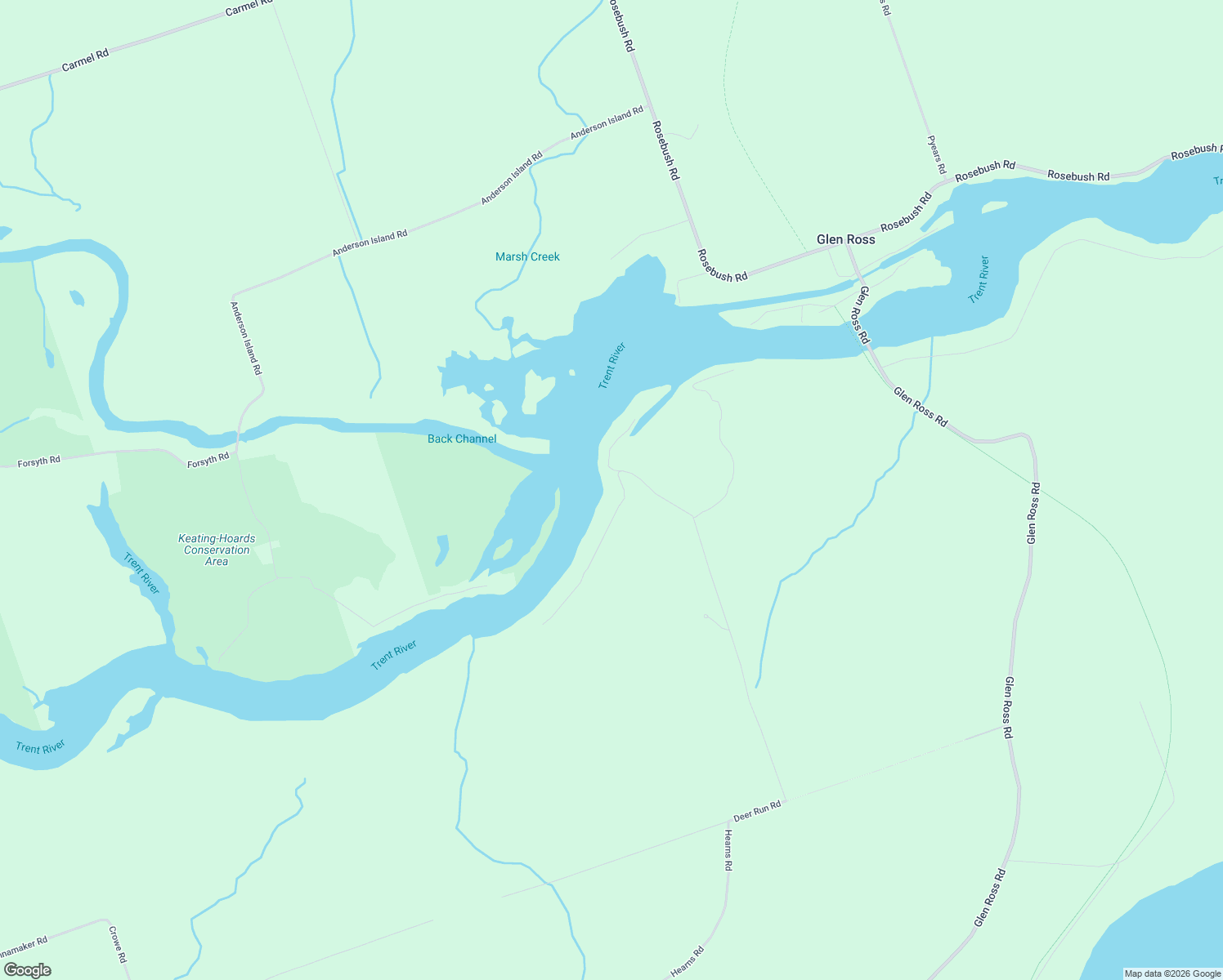 map of restaurants, bars, coffee shops, grocery stores, and more near 14 Cedar Lane in Quinte West