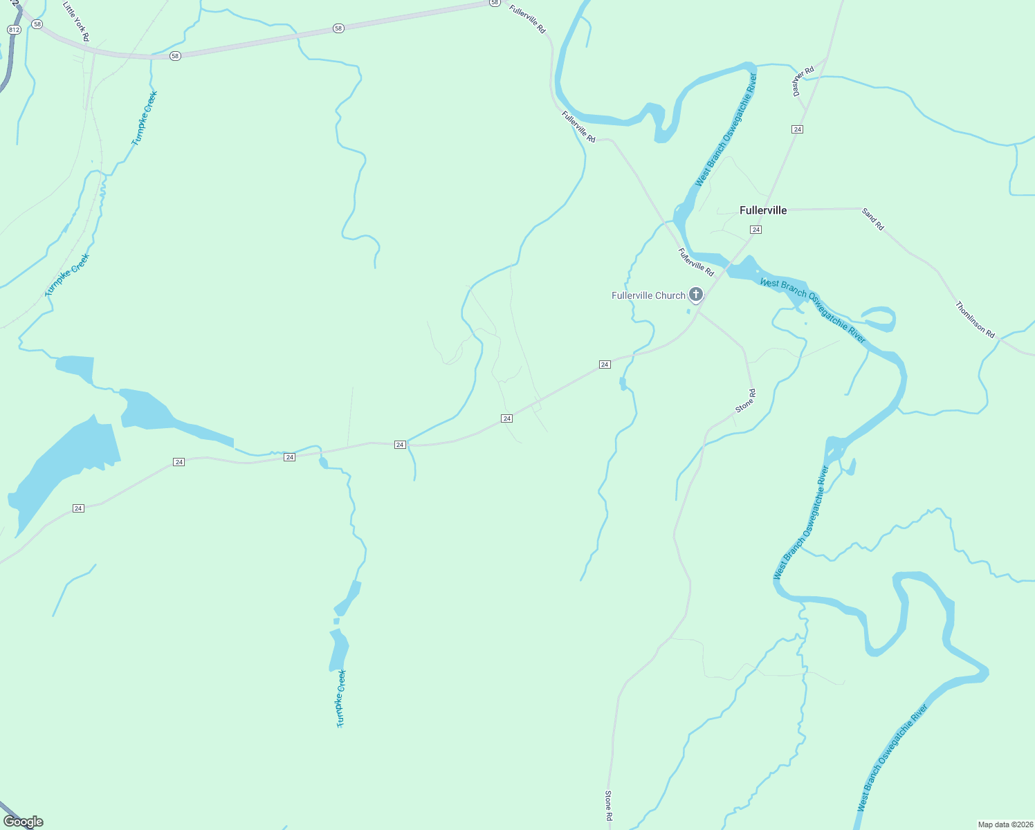 map of restaurants, bars, coffee shops, grocery stores, and more near 1191 County Route 24 in Gouverneur