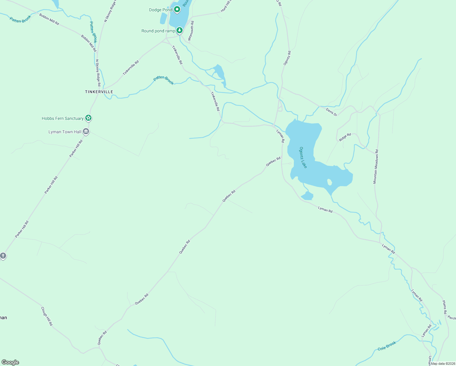 map of restaurants, bars, coffee shops, grocery stores, and more near 100 Quebec Road in Lyman