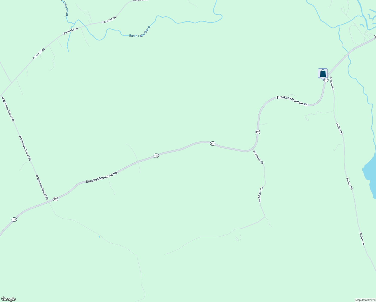 map of restaurants, bars, coffee shops, grocery stores, and more near 360 Maine 117 in Buckfield