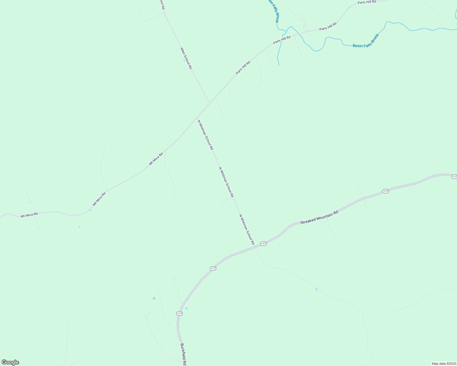 map of restaurants, bars, coffee shops, grocery stores, and more near 179 North Whitman School Road in Buckfield