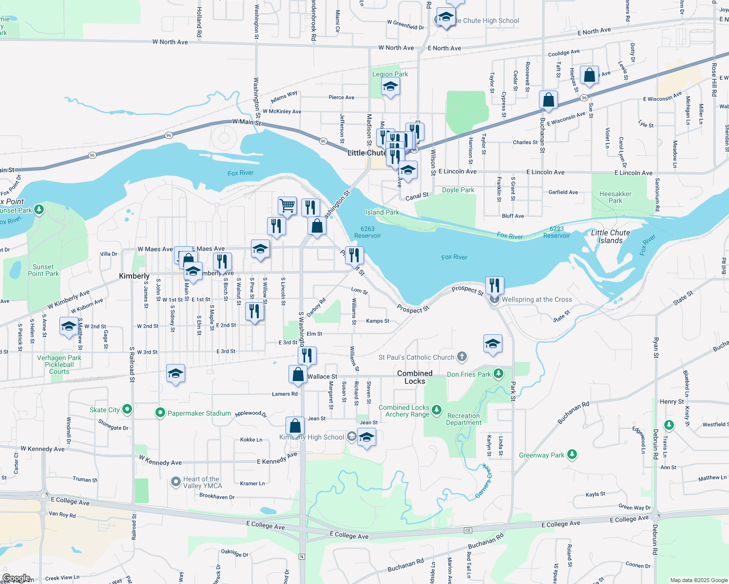 301 Lom Street, Combined Locks WI Walk Score