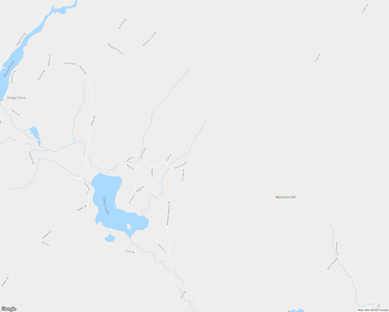 map of restaurants, bars, coffee shops, grocery stores, and more near Beaver Pond Road in Lyman