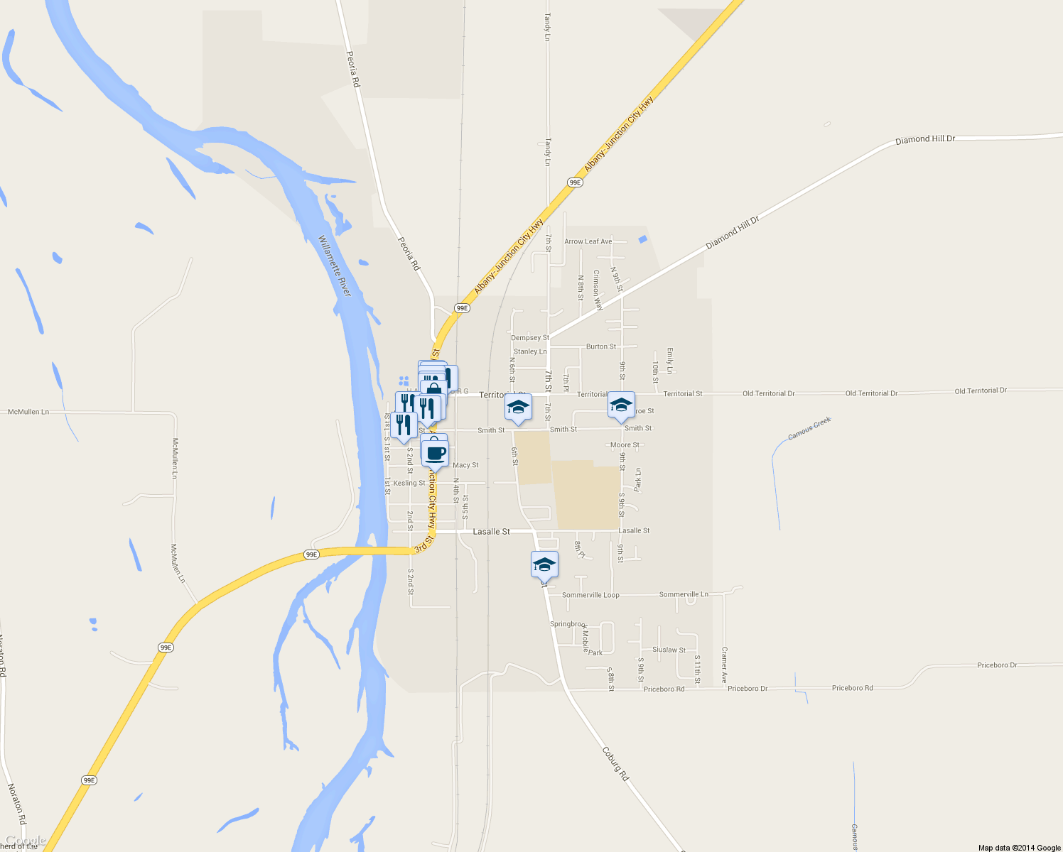 map of restaurants, bars, coffee shops, grocery stores, and more near 655 Smith St in Harrisburg