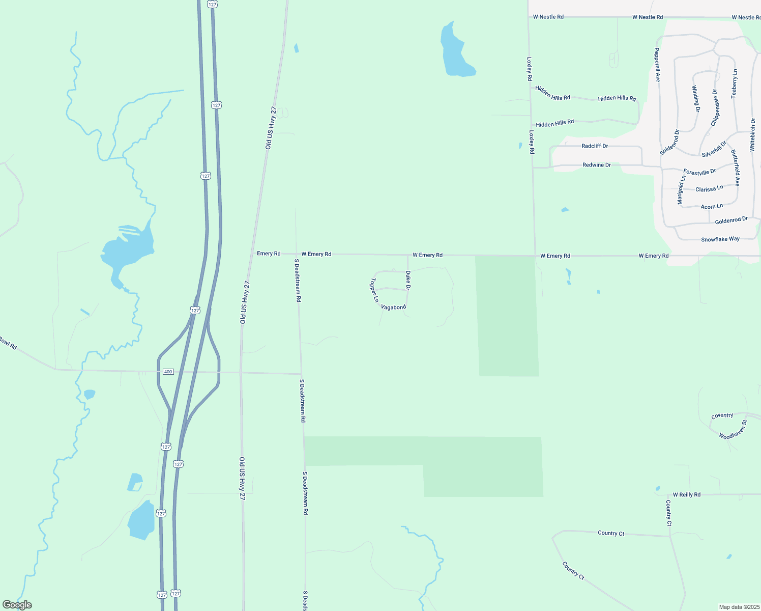 map of restaurants, bars, coffee shops, grocery stores, and more near 205 Topper Lane in Houghton Lake