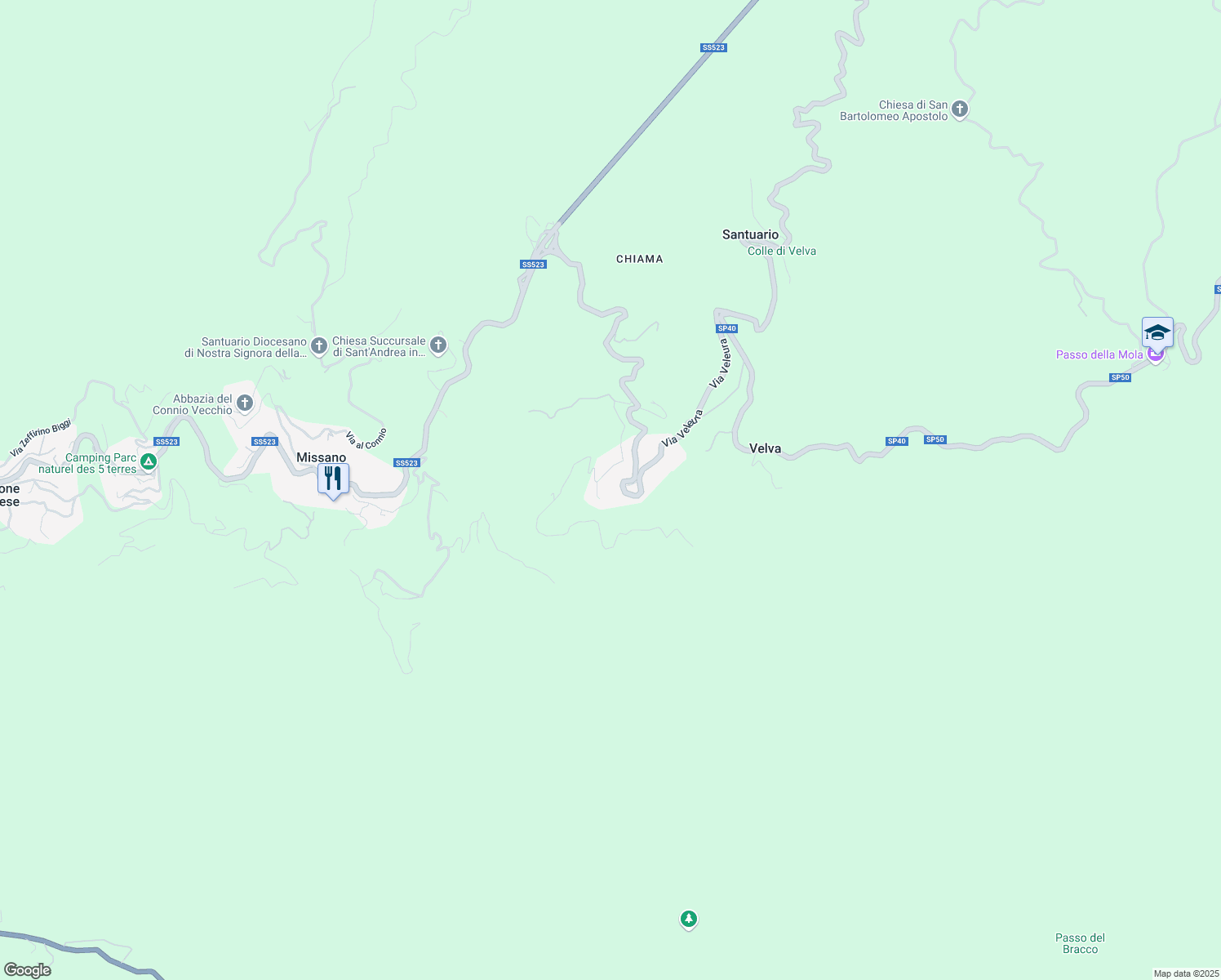 map of restaurants, bars, coffee shops, grocery stores, and more near 49 Via alla Chiesa in Velva