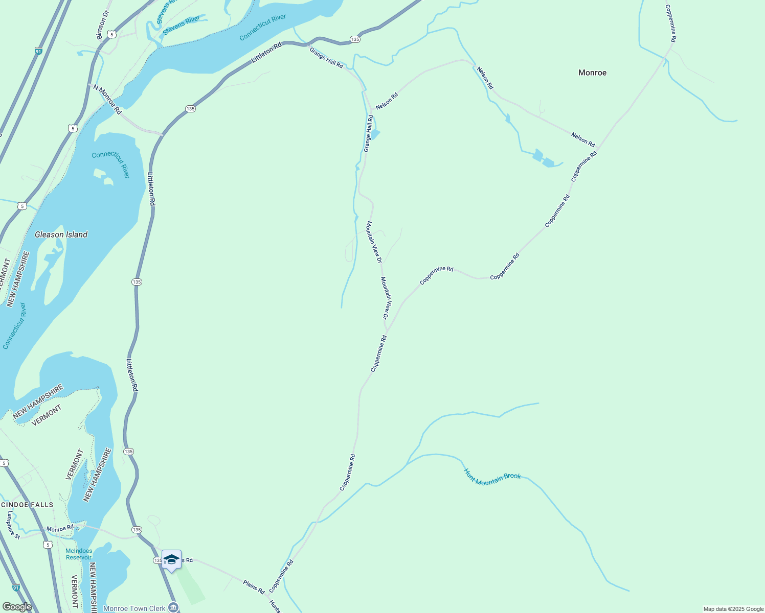 map of restaurants, bars, coffee shops, grocery stores, and more near 99 Mountain View Drive in Monroe
