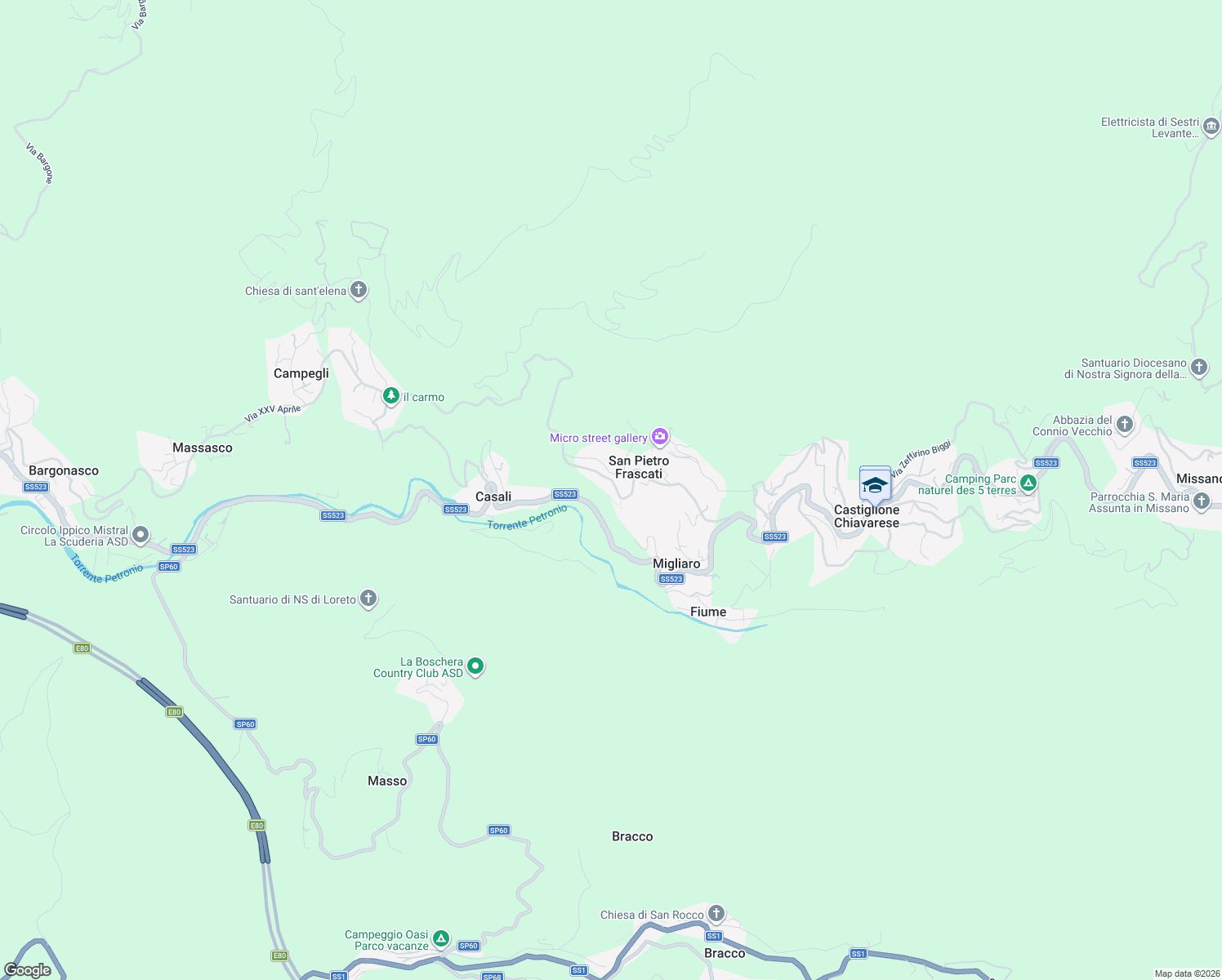 map of restaurants, bars, coffee shops, grocery stores, and more near 1 Via Carozzo in San Pietro Frascati