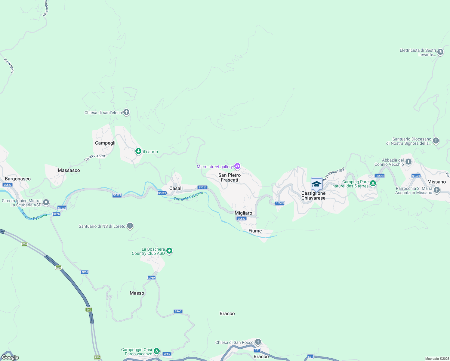 map of restaurants, bars, coffee shops, grocery stores, and more near 1 Via Carozzo in San Pietro Frascati